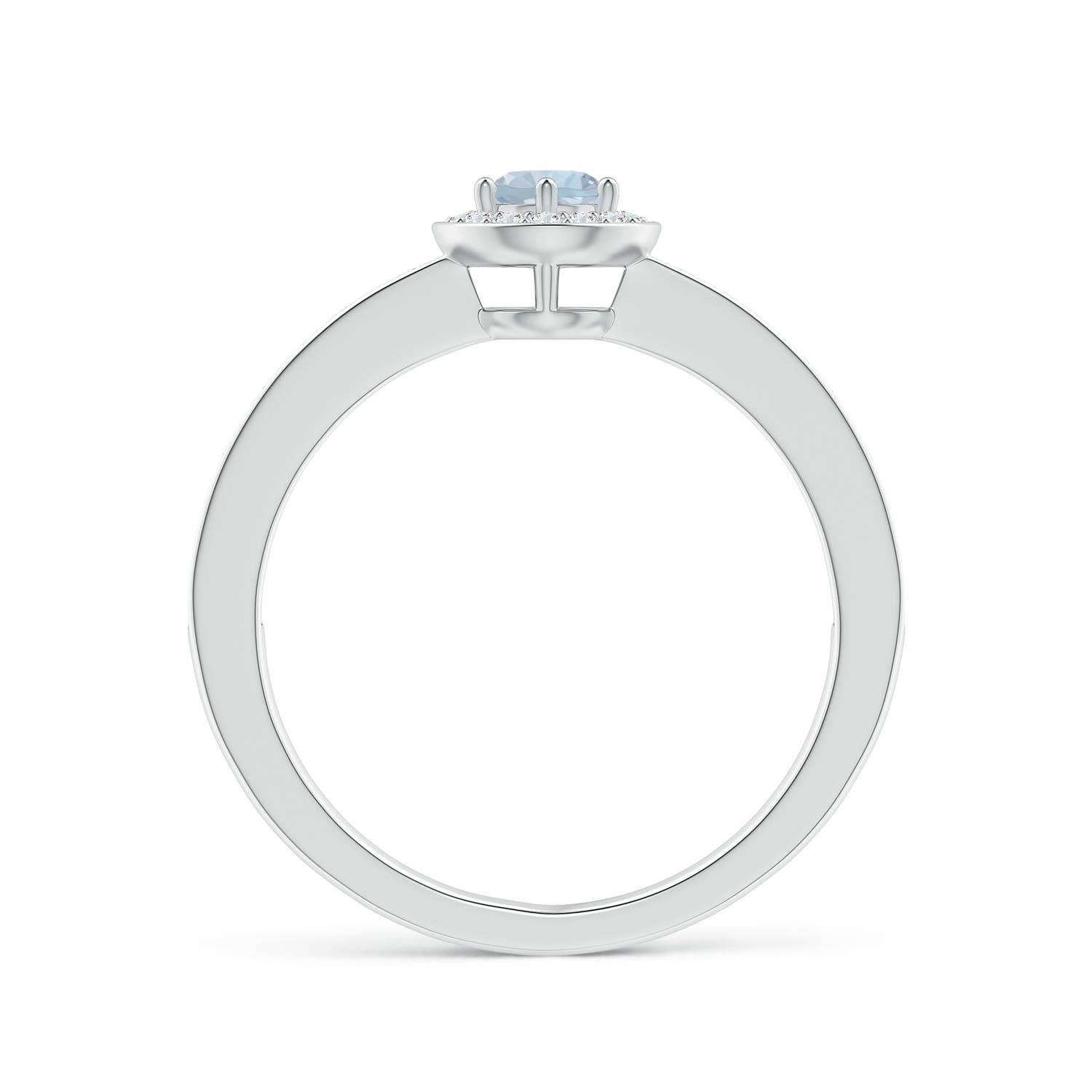 A - Aquamarine / 0.36 CT / 14 KT White Gold