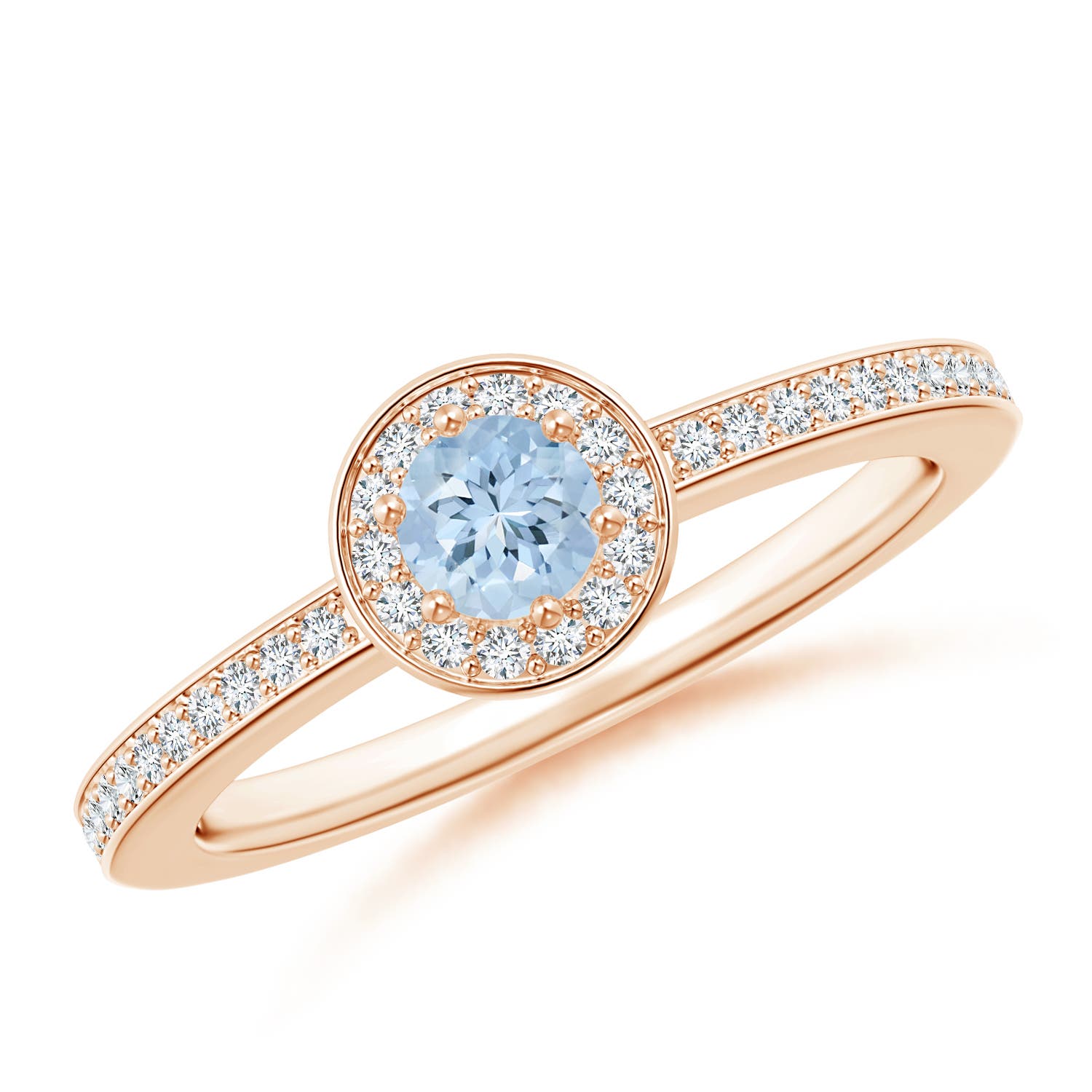 AA - Aquamarine / 0.36 CT / 14 KT Rose Gold