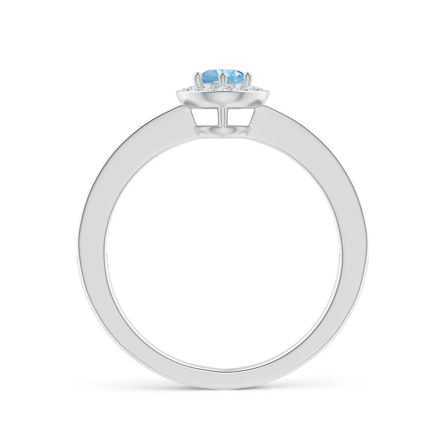 AAAA - Aquamarine / 0.36 CT / 14 KT White Gold