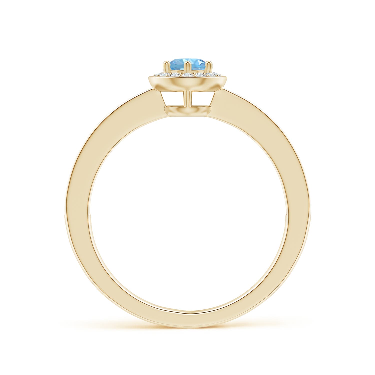 AAAA - Aquamarine / 0.36 CT / 14 KT Yellow Gold