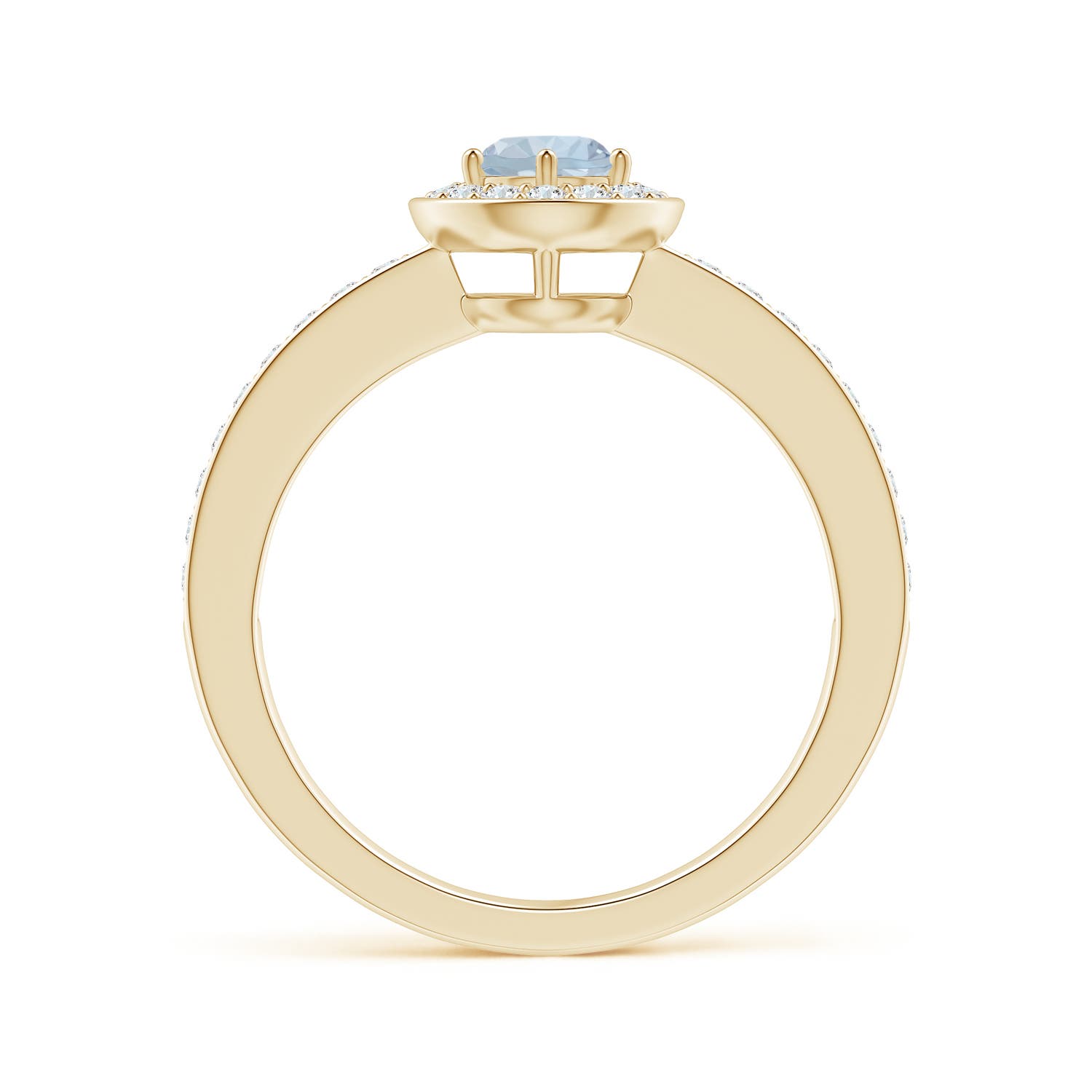 A - Aquamarine / 0.62 CT / 14 KT Yellow Gold