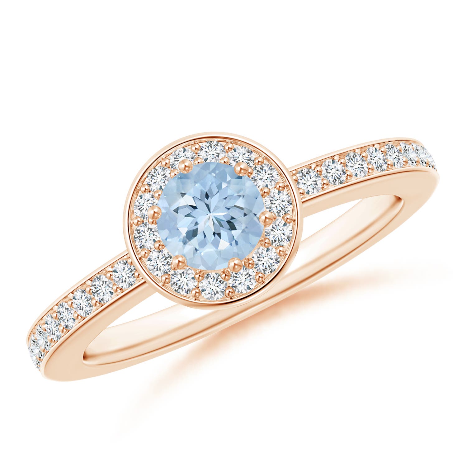 AA - Aquamarine / 0.62 CT / 14 KT Rose Gold