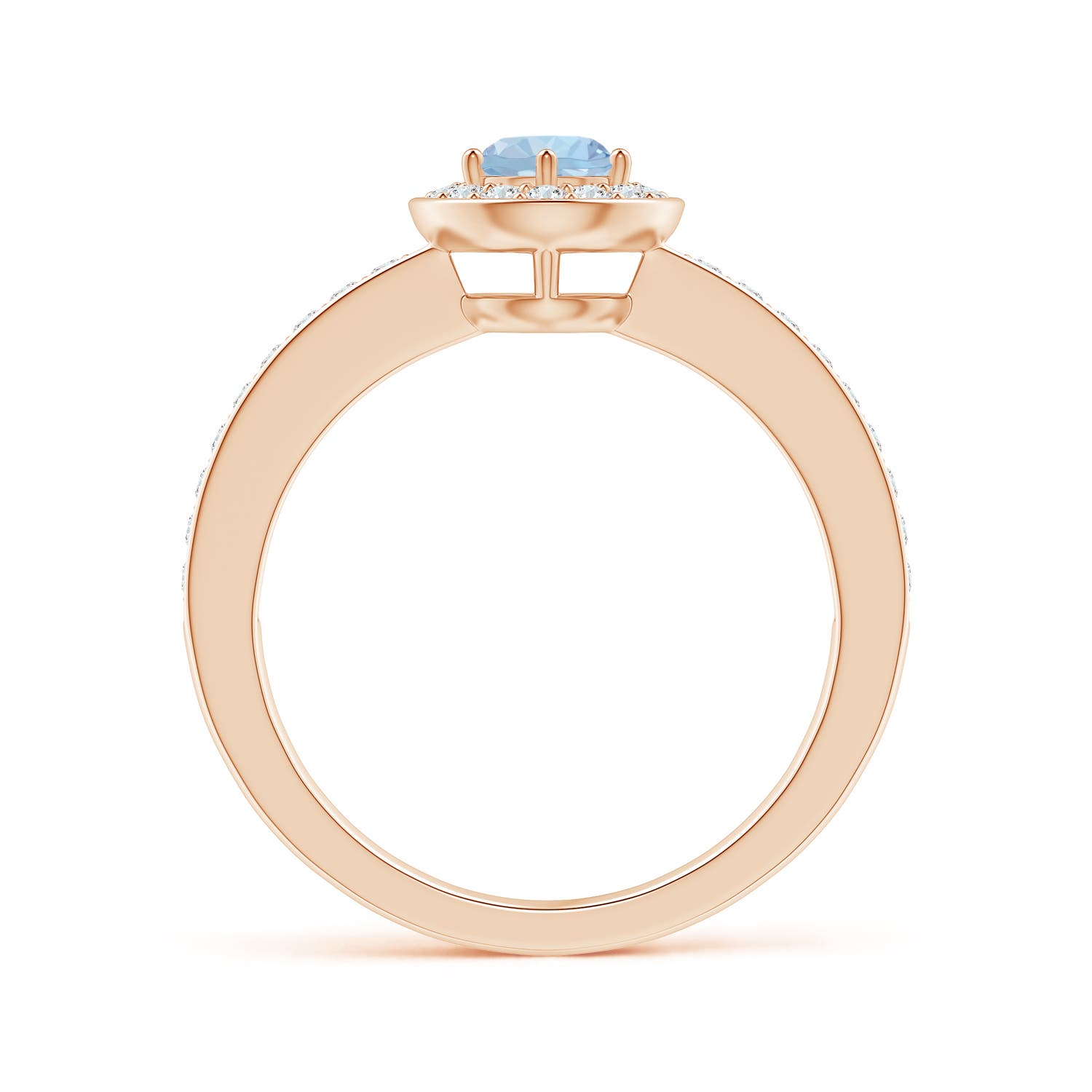 AA - Aquamarine / 0.62 CT / 14 KT Rose Gold