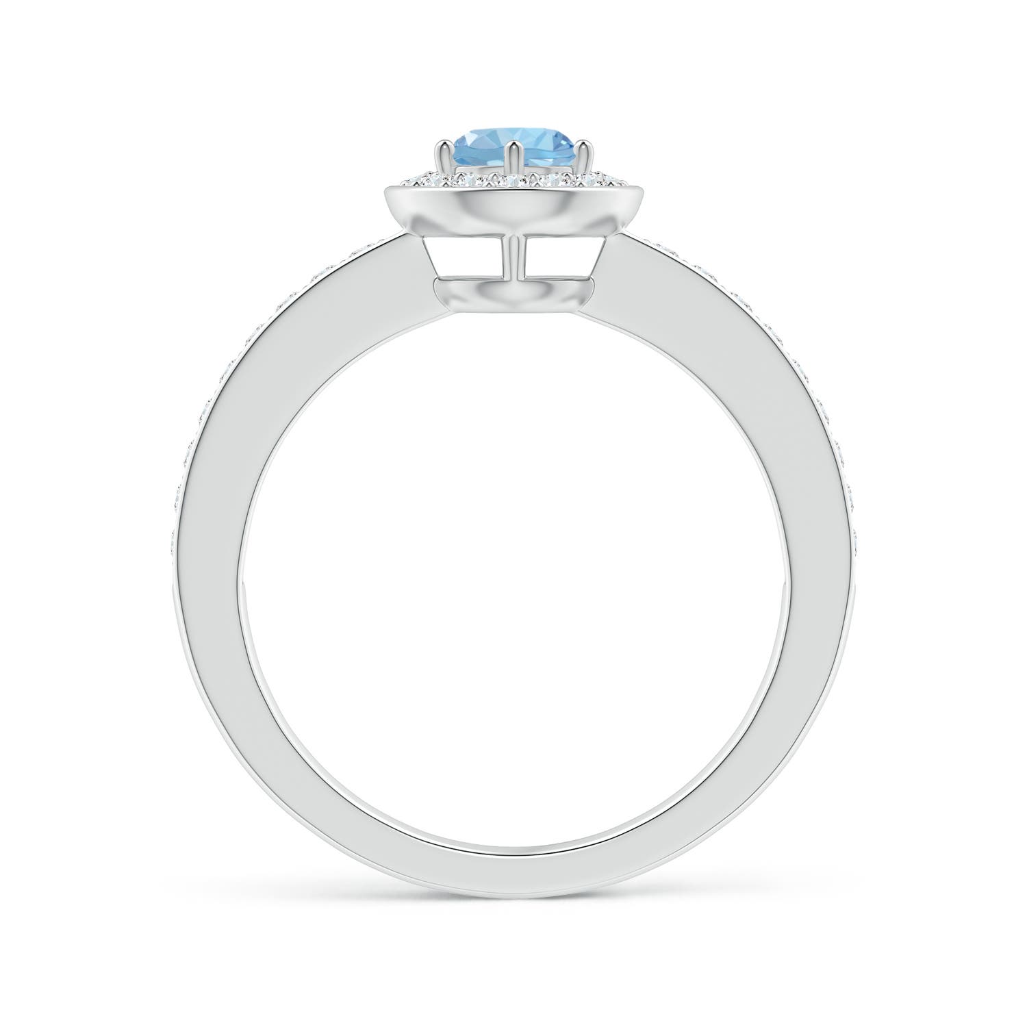 AAA - Aquamarine / 0.62 CT / 14 KT White Gold