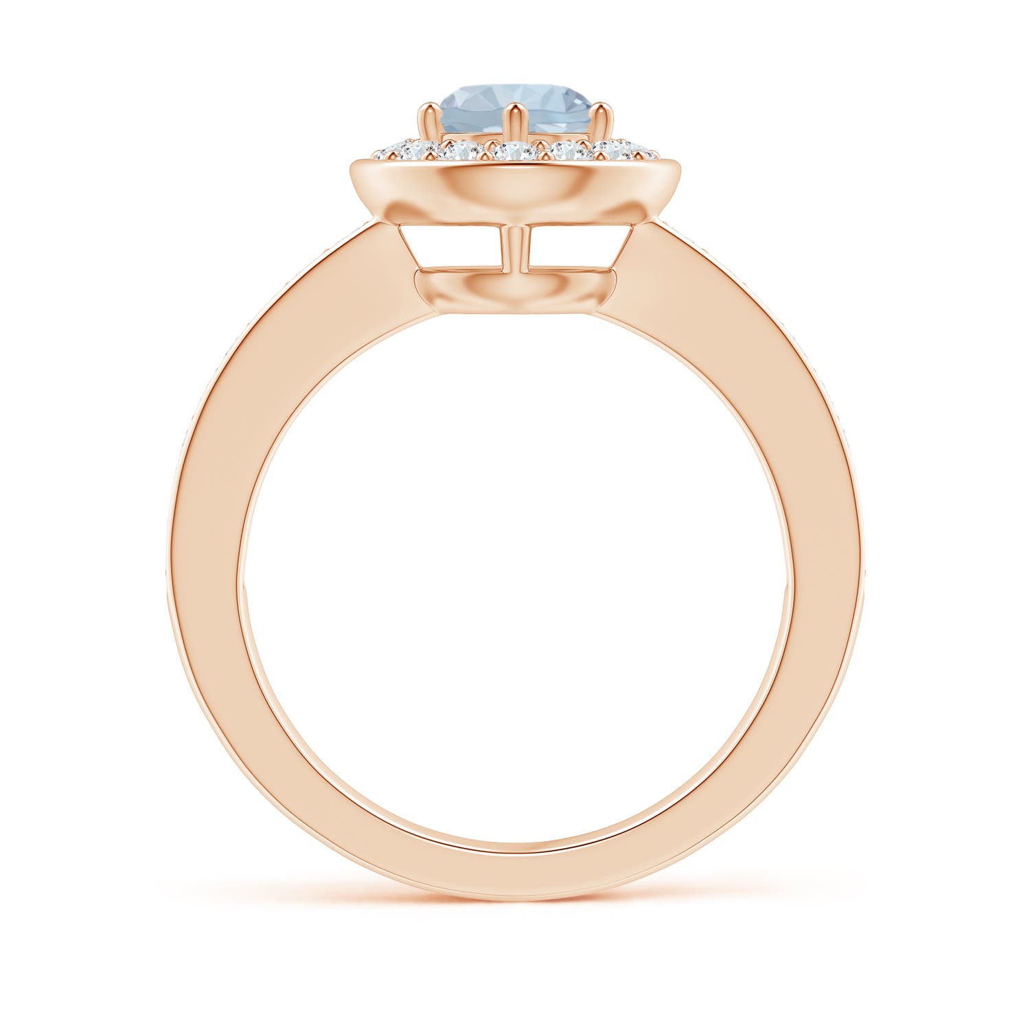 A - Aquamarine / 1.08 CT / 14 KT Rose Gold