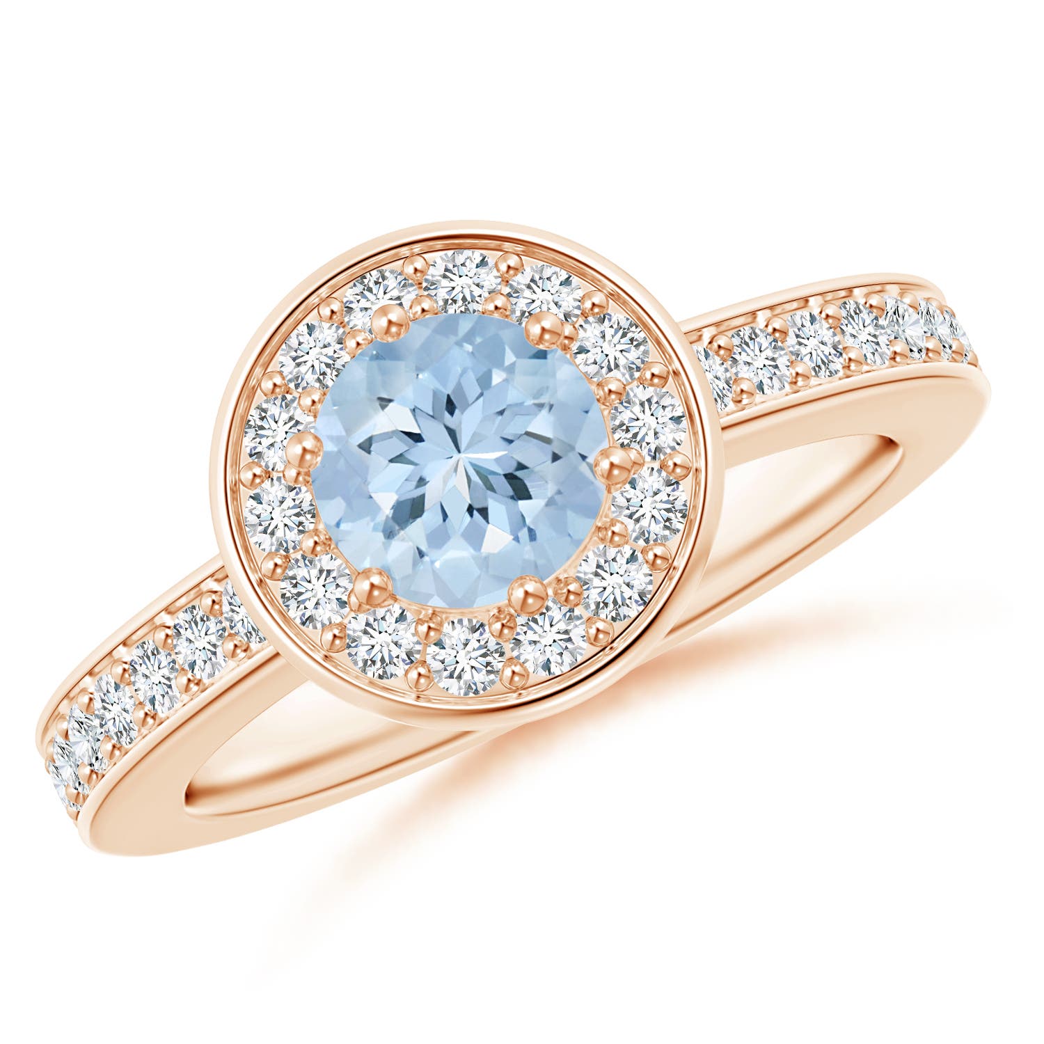 AA - Aquamarine / 1.08 CT / 14 KT Rose Gold