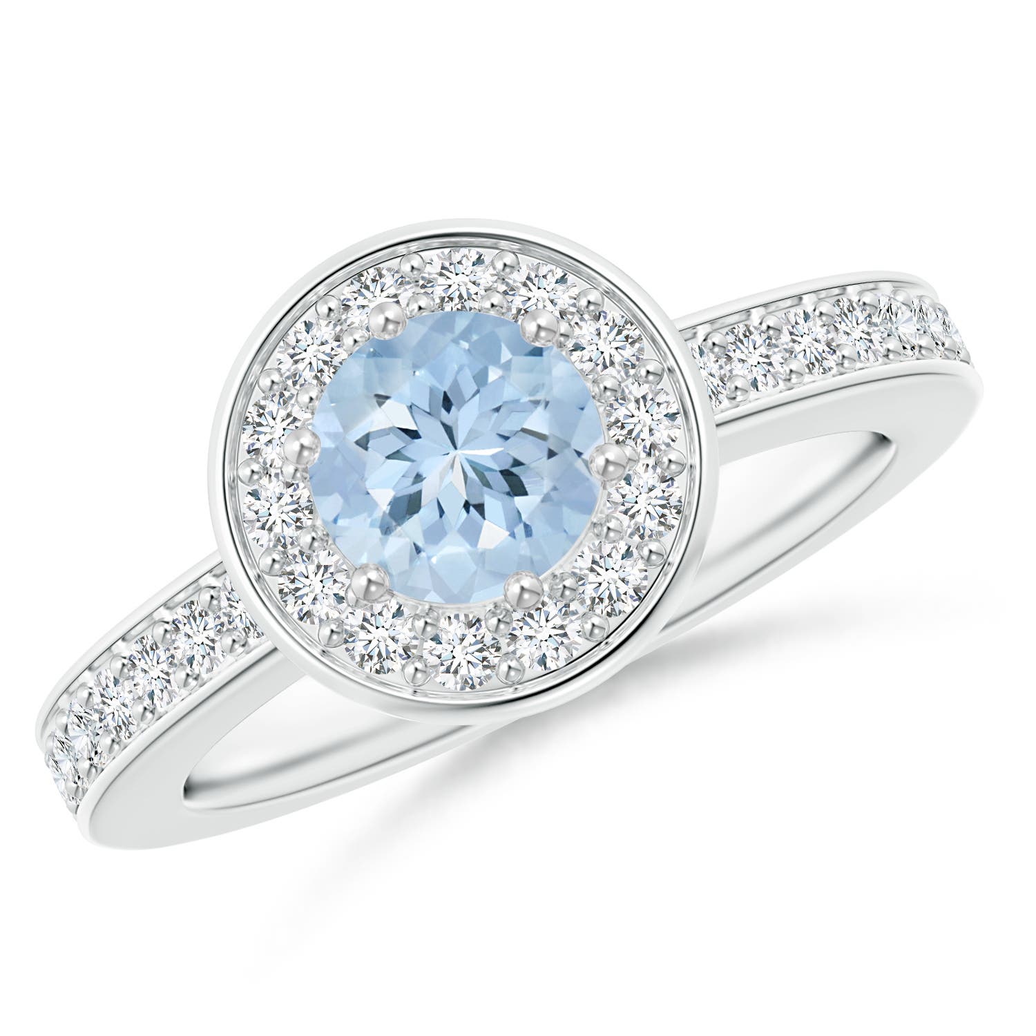 AA - Aquamarine / 1.08 CT / 14 KT White Gold