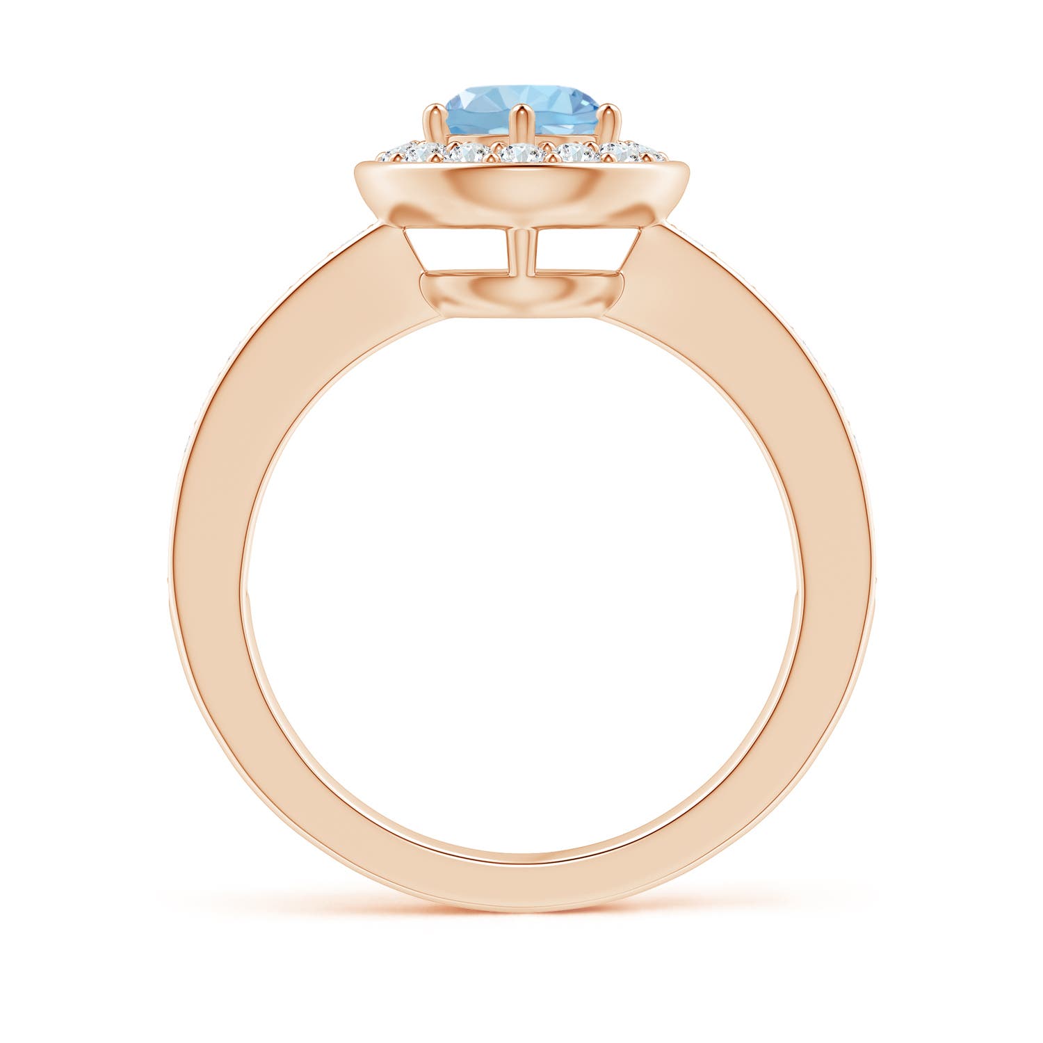 AAA - Aquamarine / 1.08 CT / 14 KT Rose Gold