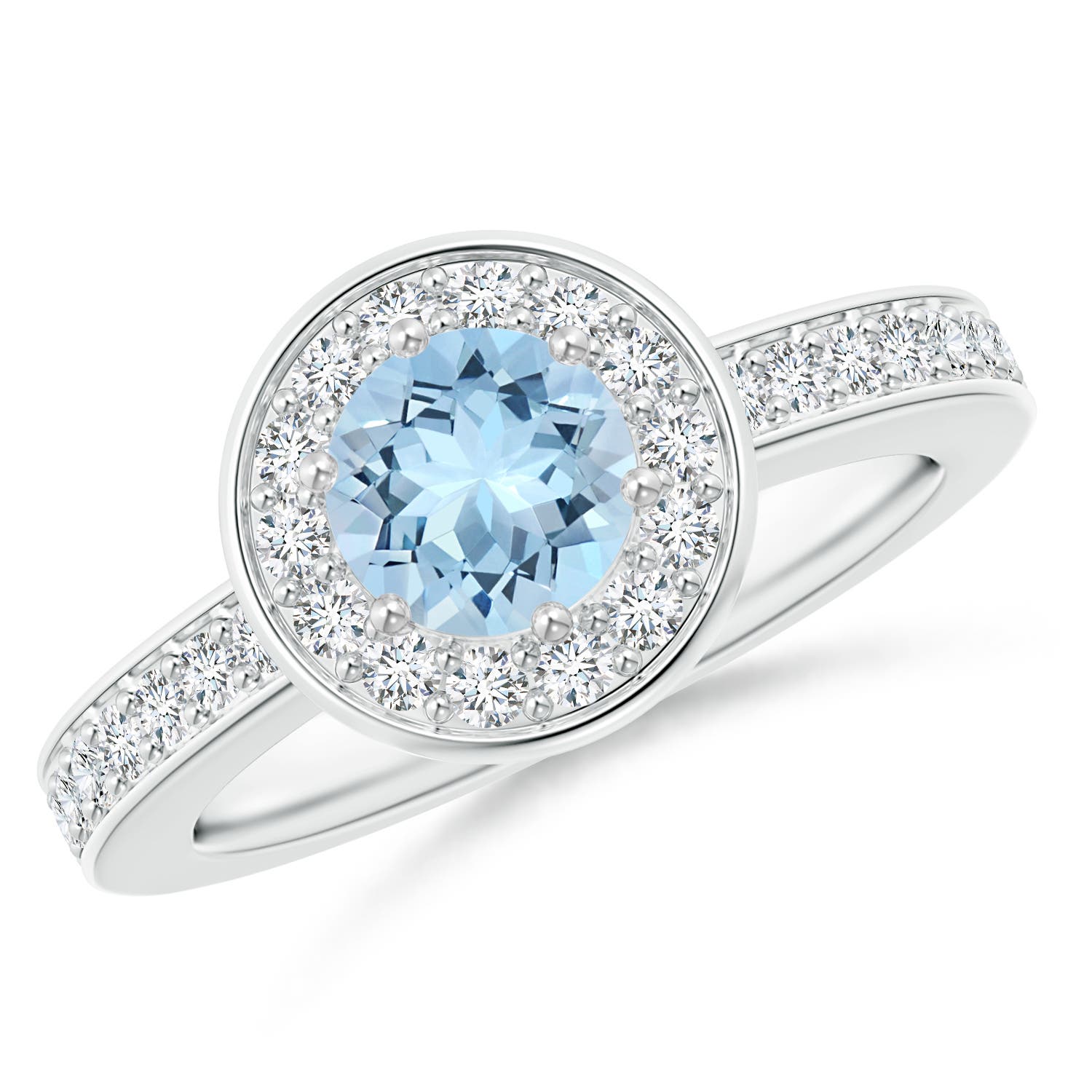 AAA - Aquamarine / 1.08 CT / 14 KT White Gold