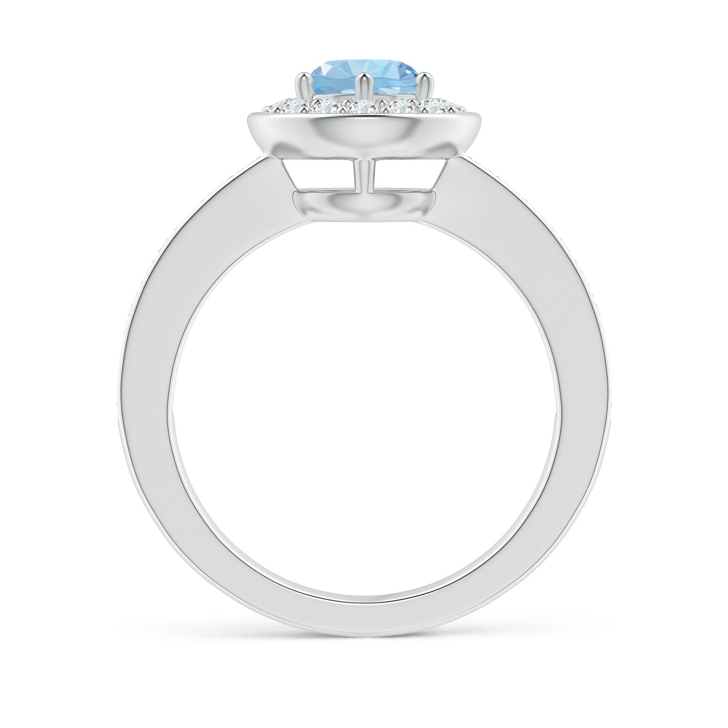 AAA - Aquamarine / 1.08 CT / 14 KT White Gold