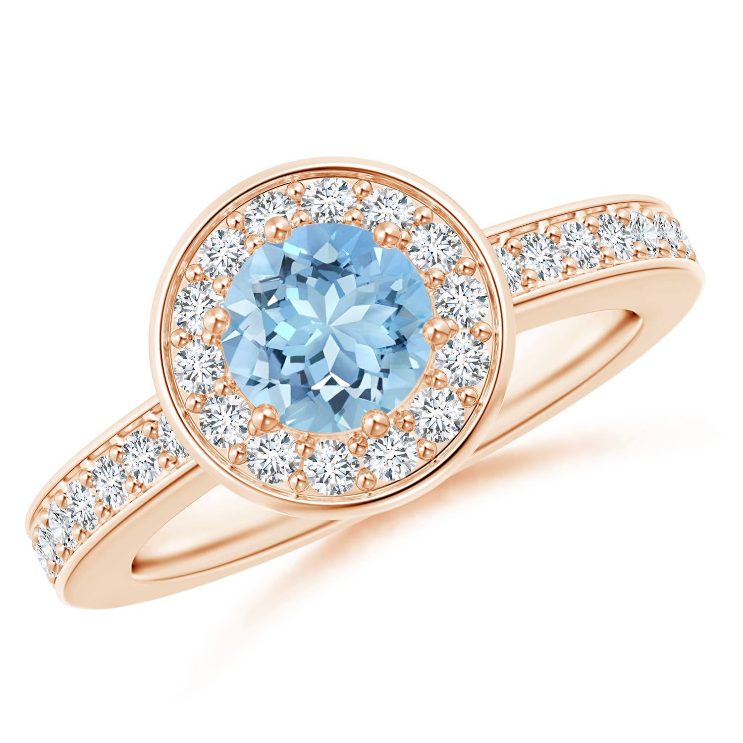 AAAA - Aquamarine / 1.08 CT / 14 KT Rose Gold