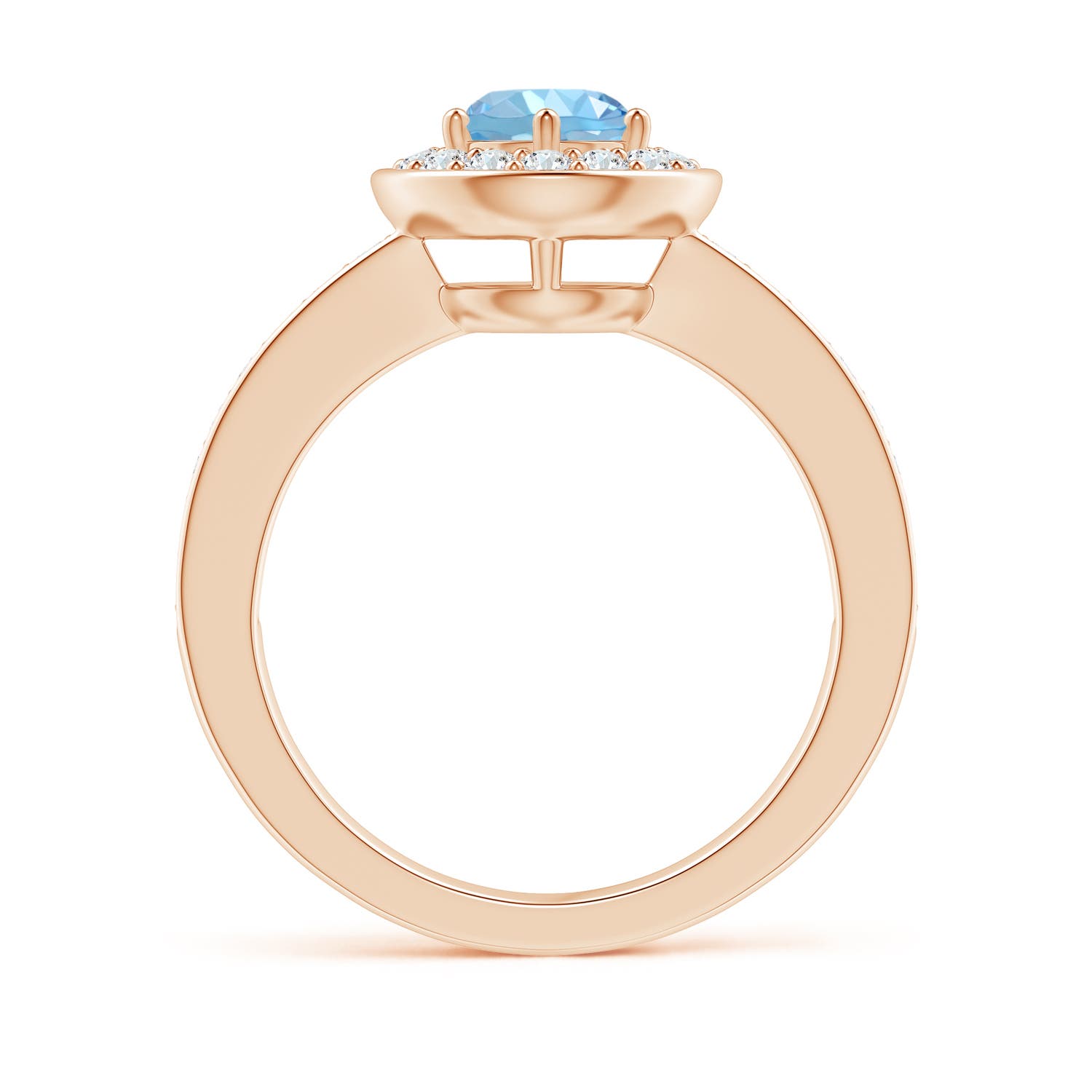 AAAA - Aquamarine / 1.08 CT / 14 KT Rose Gold