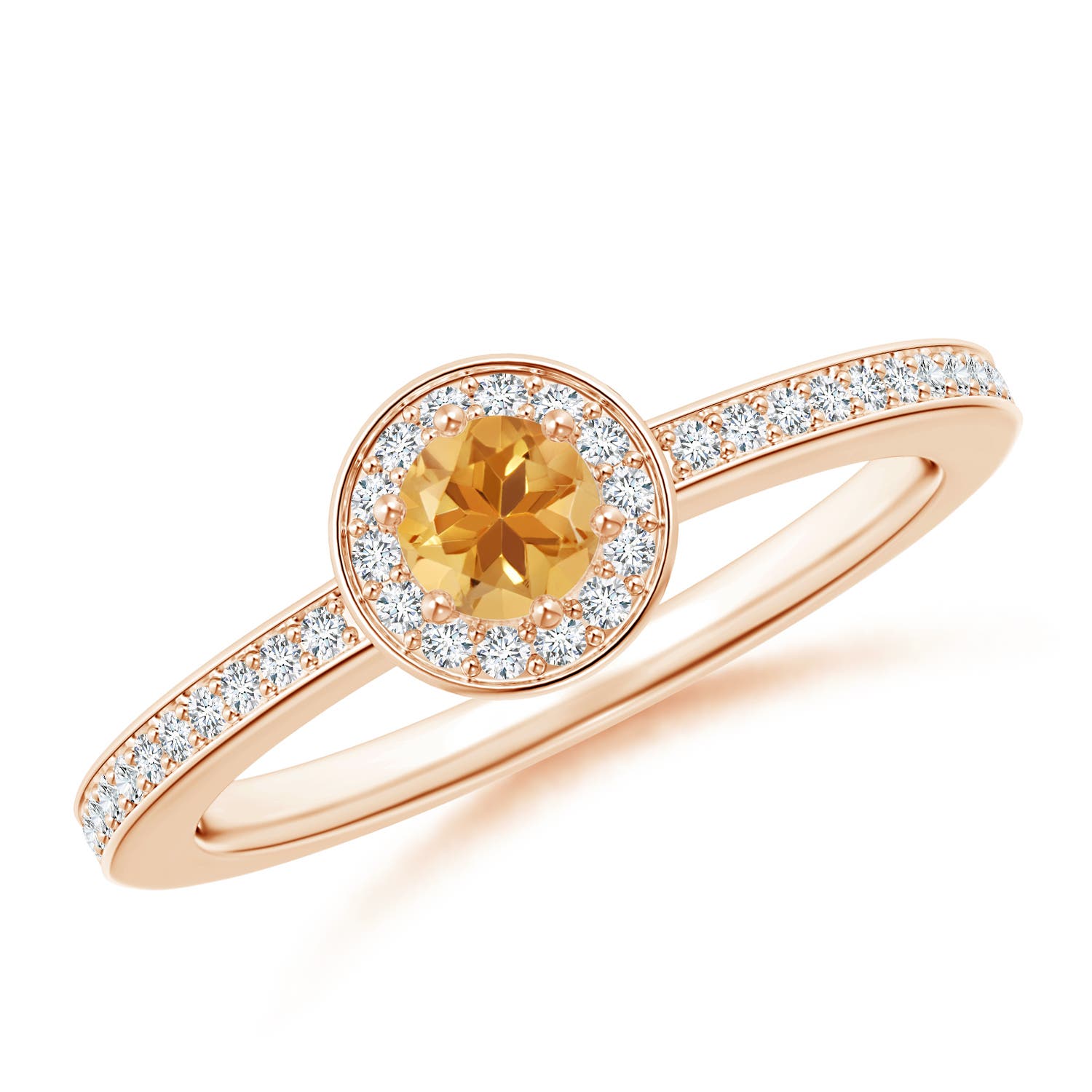 A - Citrine / 0.39 CT / 14 KT Rose Gold