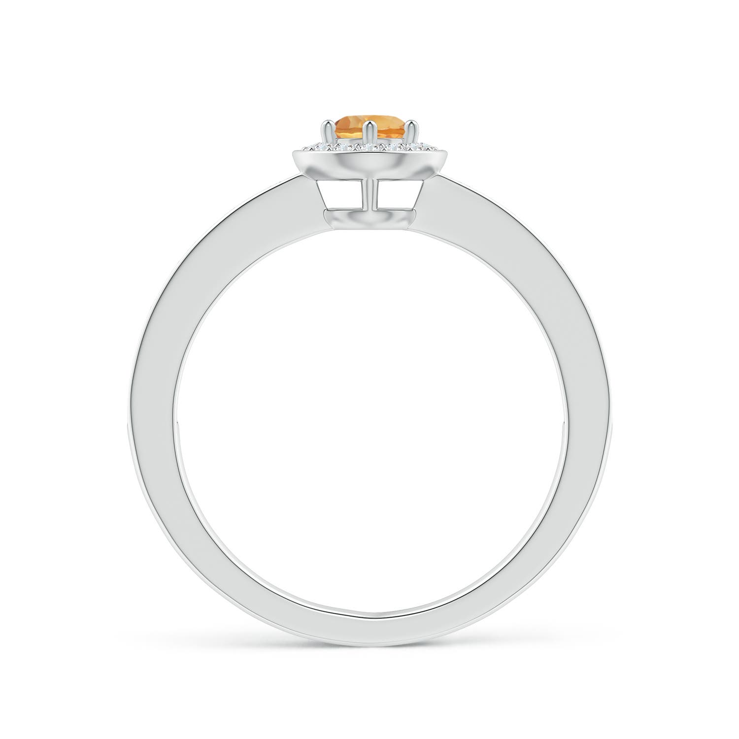 A - Citrine / 0.39 CT / 14 KT White Gold