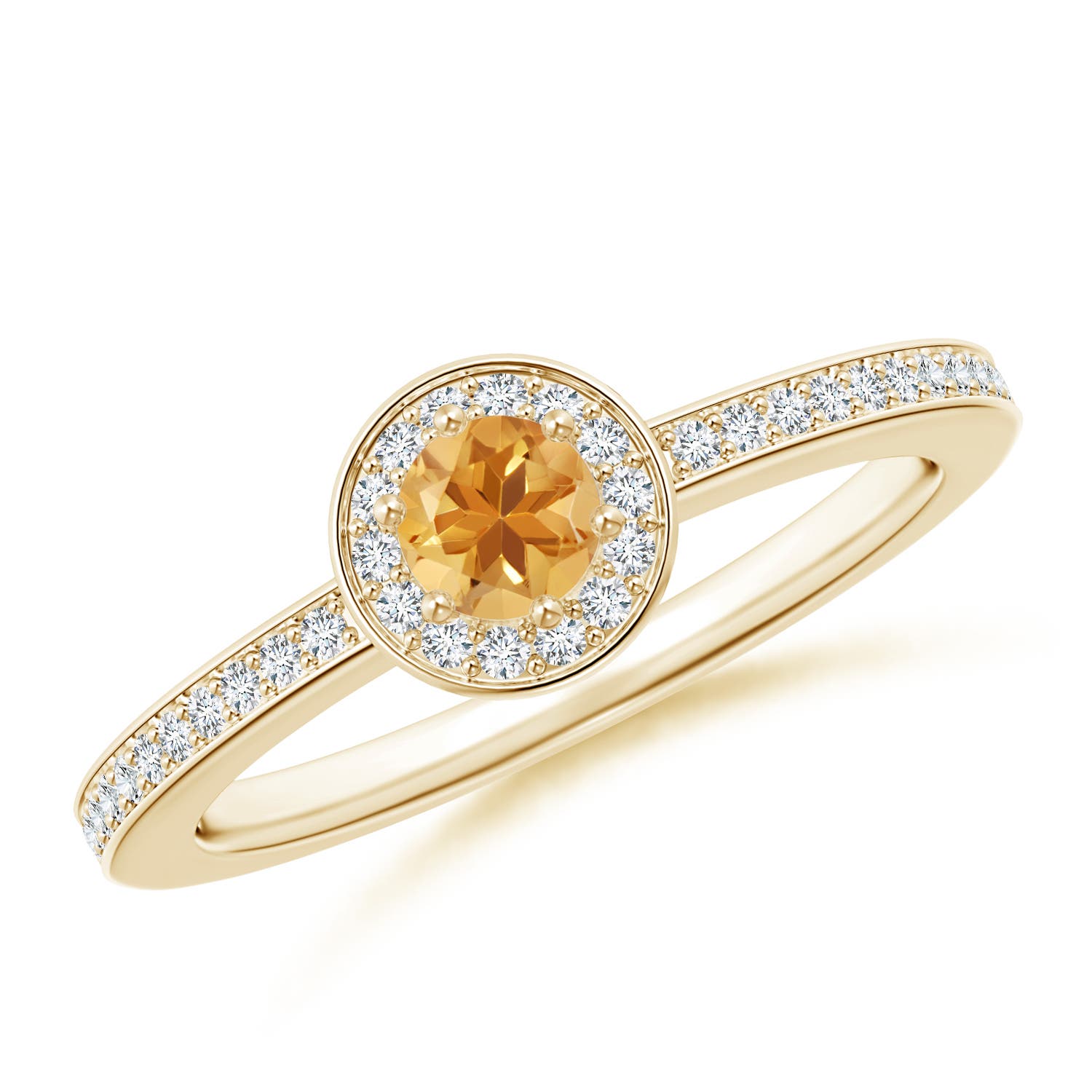 A - Citrine / 0.39 CT / 14 KT Yellow Gold