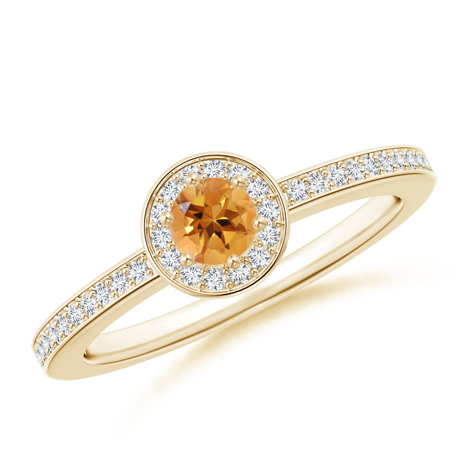 AA - Citrine / 0.39 CT / 14 KT Yellow Gold