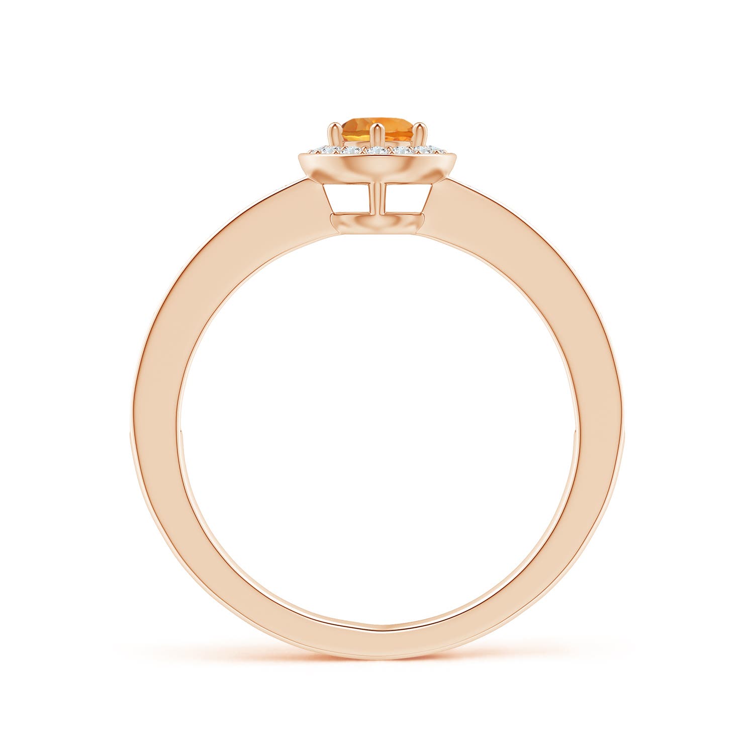 AAA - Citrine / 0.39 CT / 14 KT Rose Gold