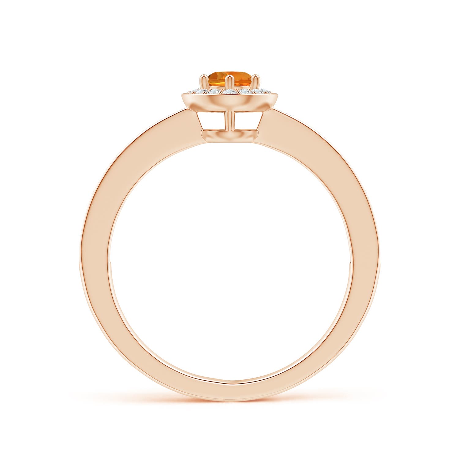 AAAA - Citrine / 0.39 CT / 14 KT Rose Gold