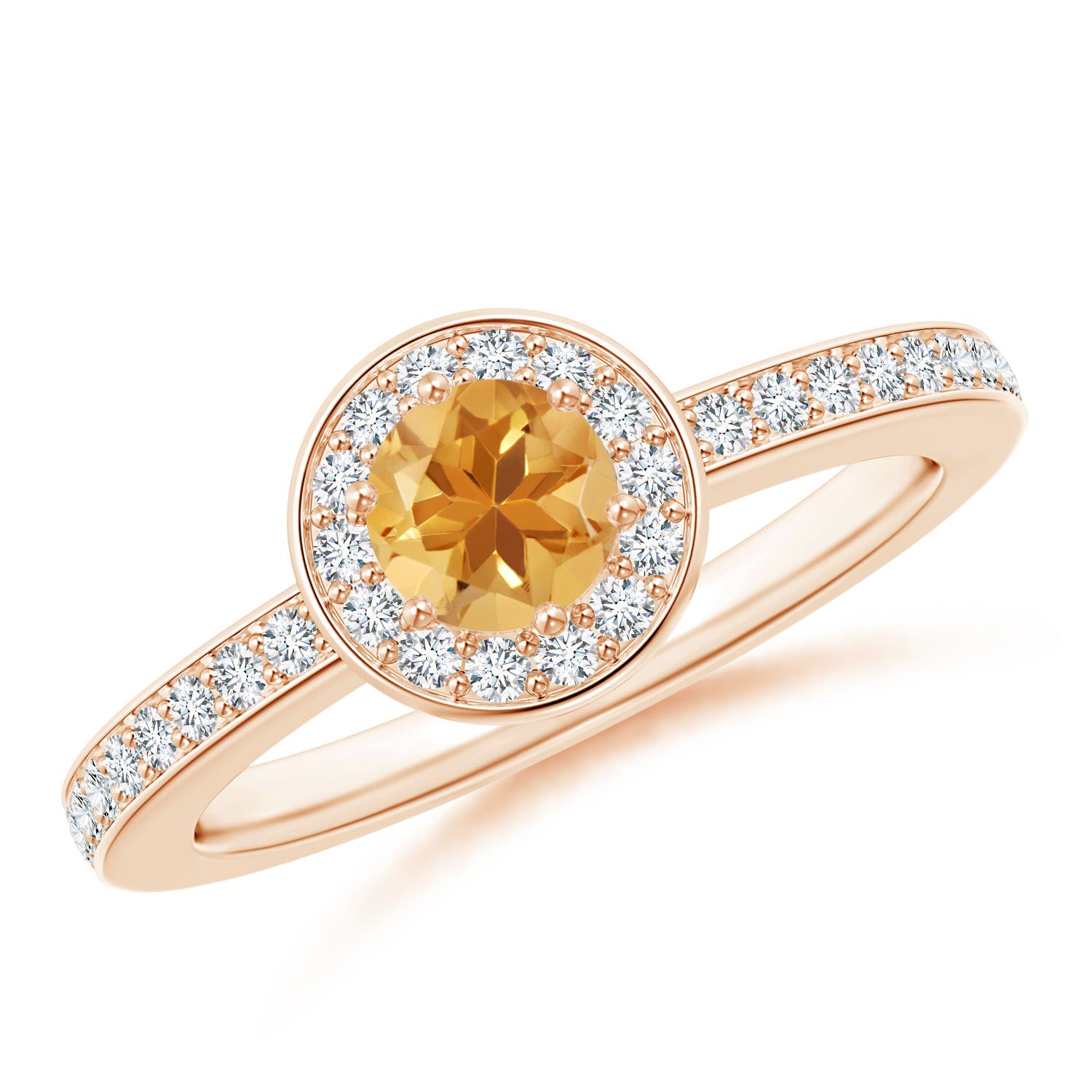 A - Citrine / 0.67 CT / 14 KT Rose Gold