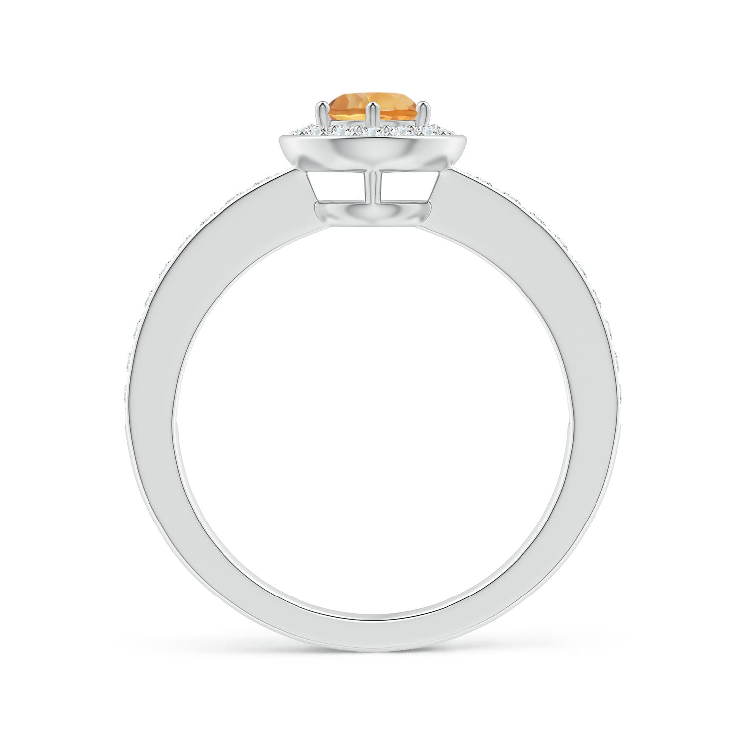 A - Citrine / 0.67 CT / 14 KT White Gold