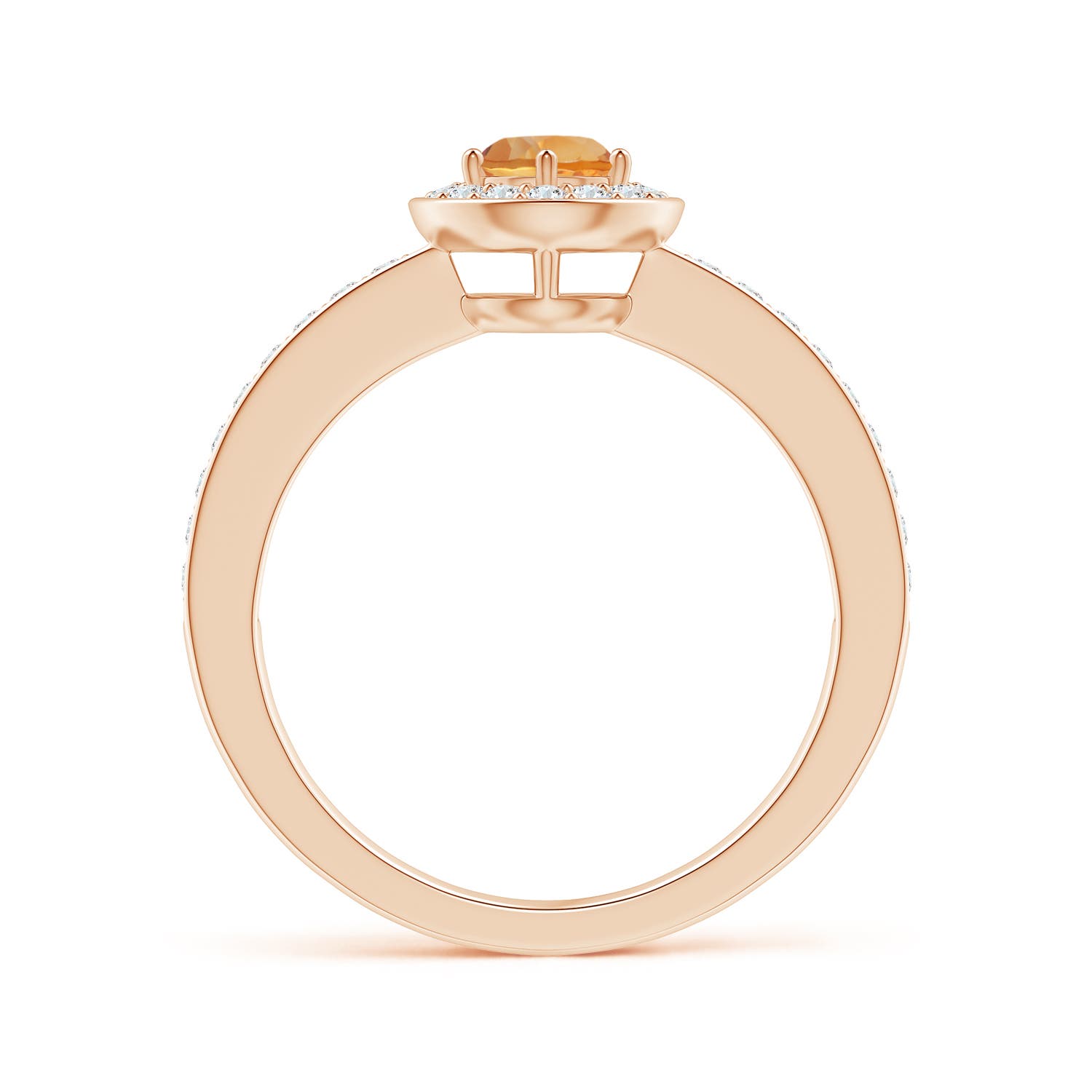 AA - Citrine / 0.67 CT / 14 KT Rose Gold