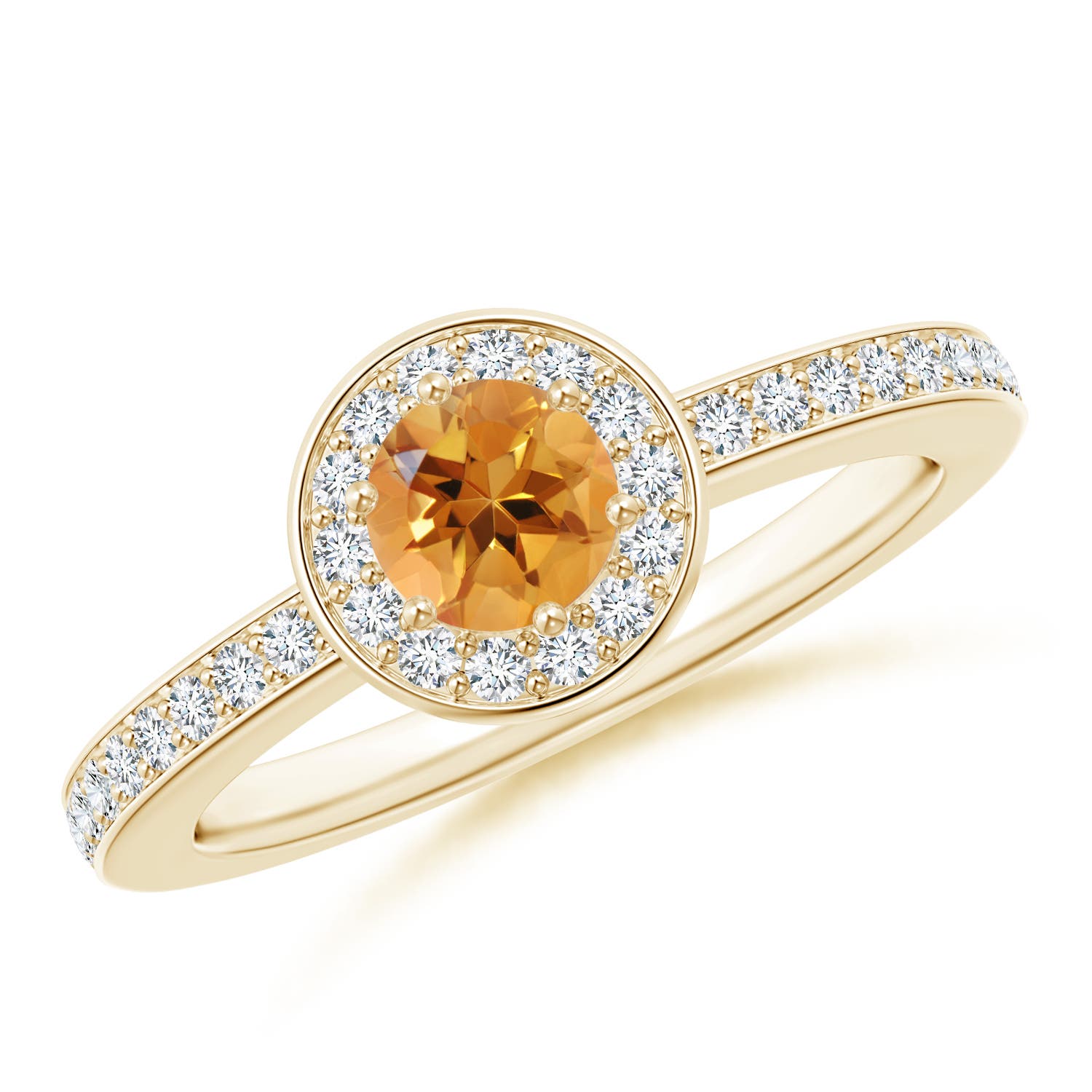 AA - Citrine / 0.67 CT / 14 KT Yellow Gold