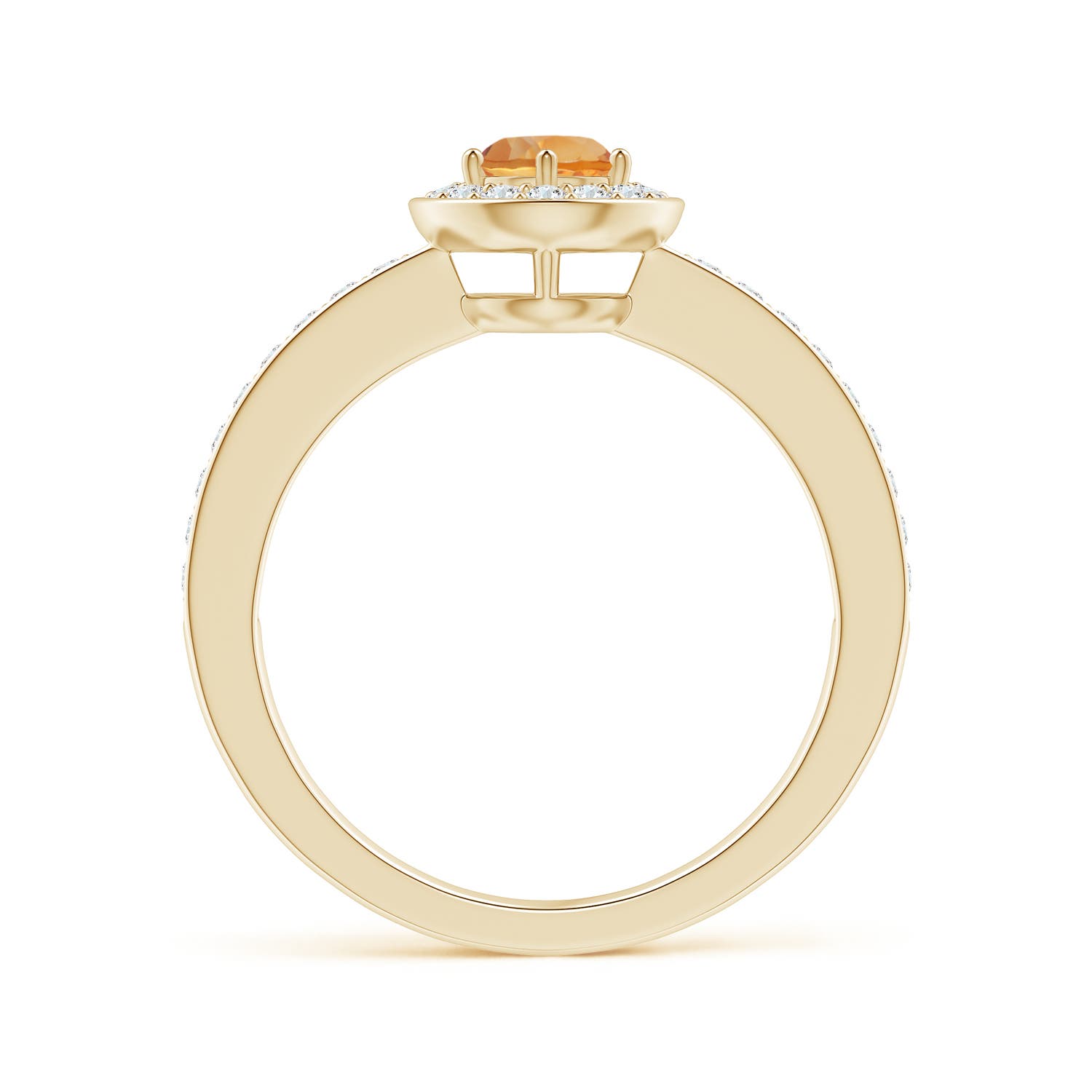 AA - Citrine / 0.67 CT / 14 KT Yellow Gold