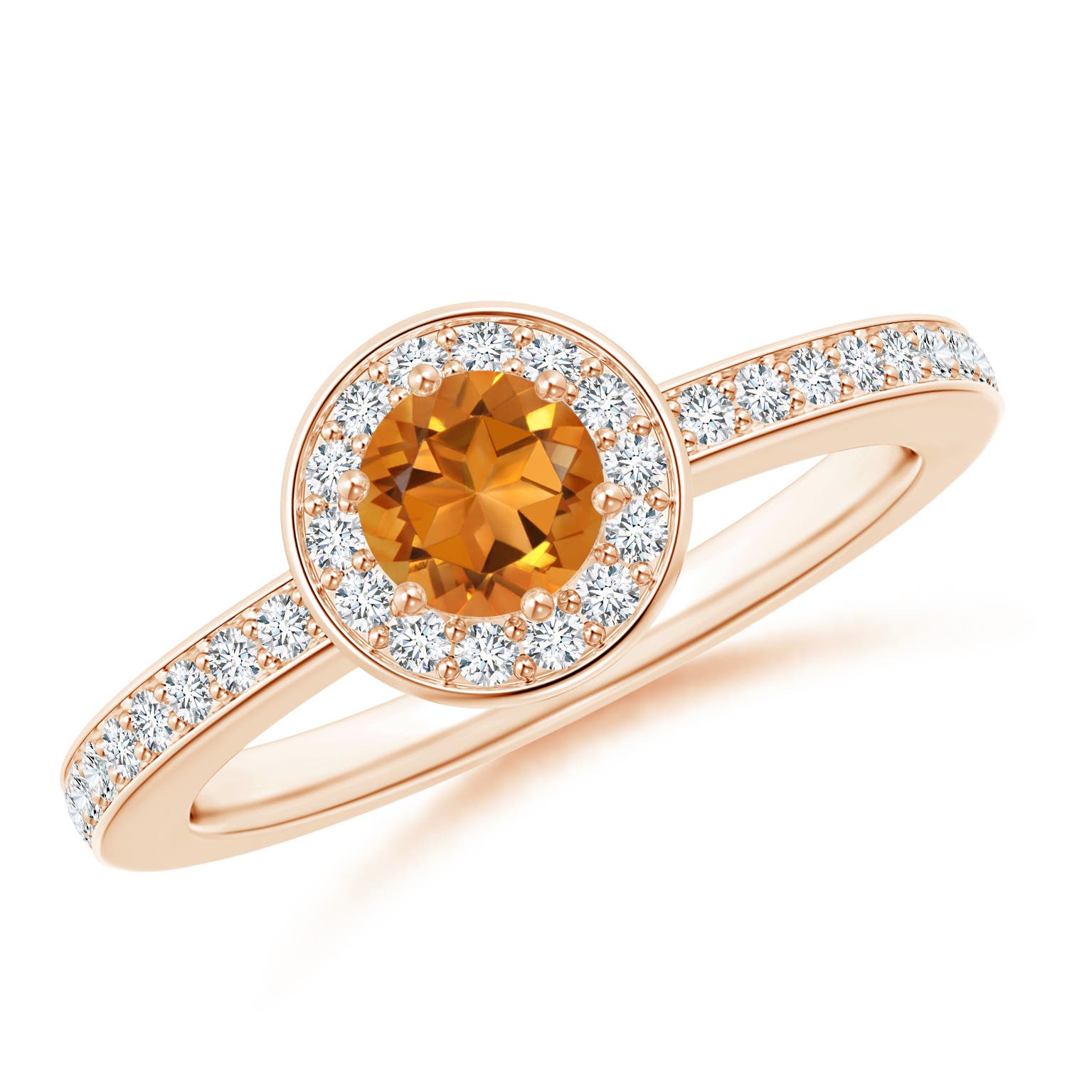 AAA - Citrine / 0.67 CT / 14 KT Rose Gold