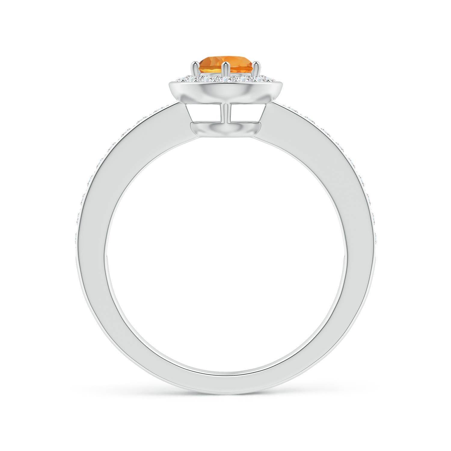 AAA - Citrine / 0.67 CT / 14 KT White Gold