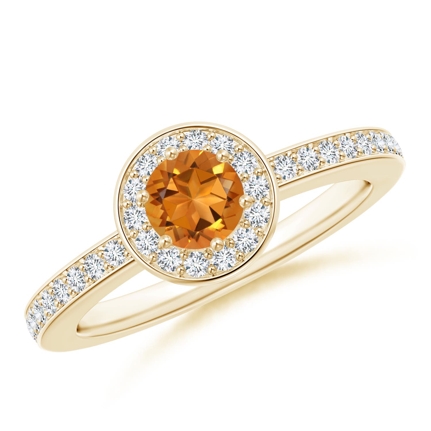 AAA - Citrine / 0.67 CT / 14 KT Yellow Gold