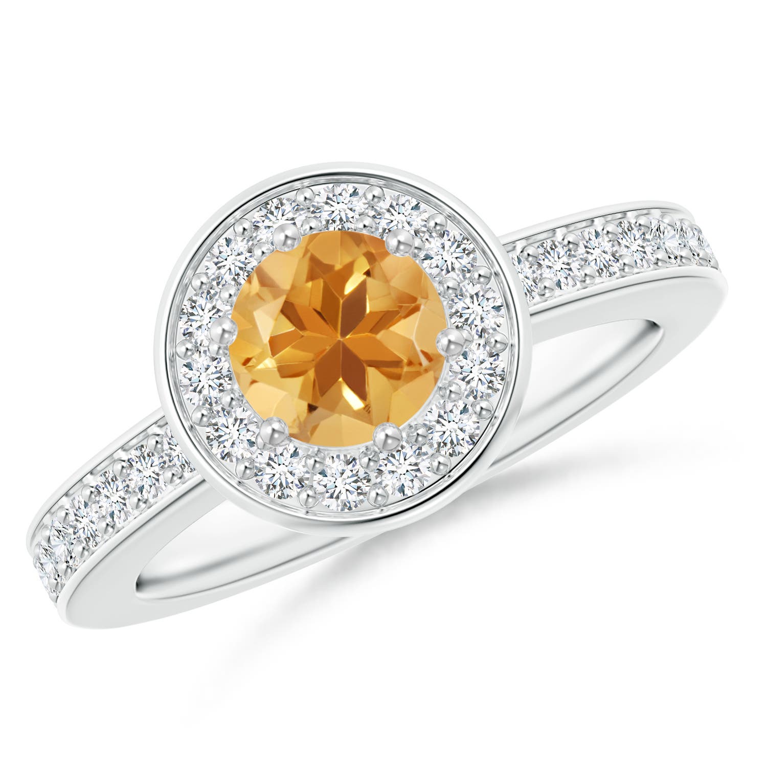 A - Citrine / 1.06 CT / 14 KT White Gold