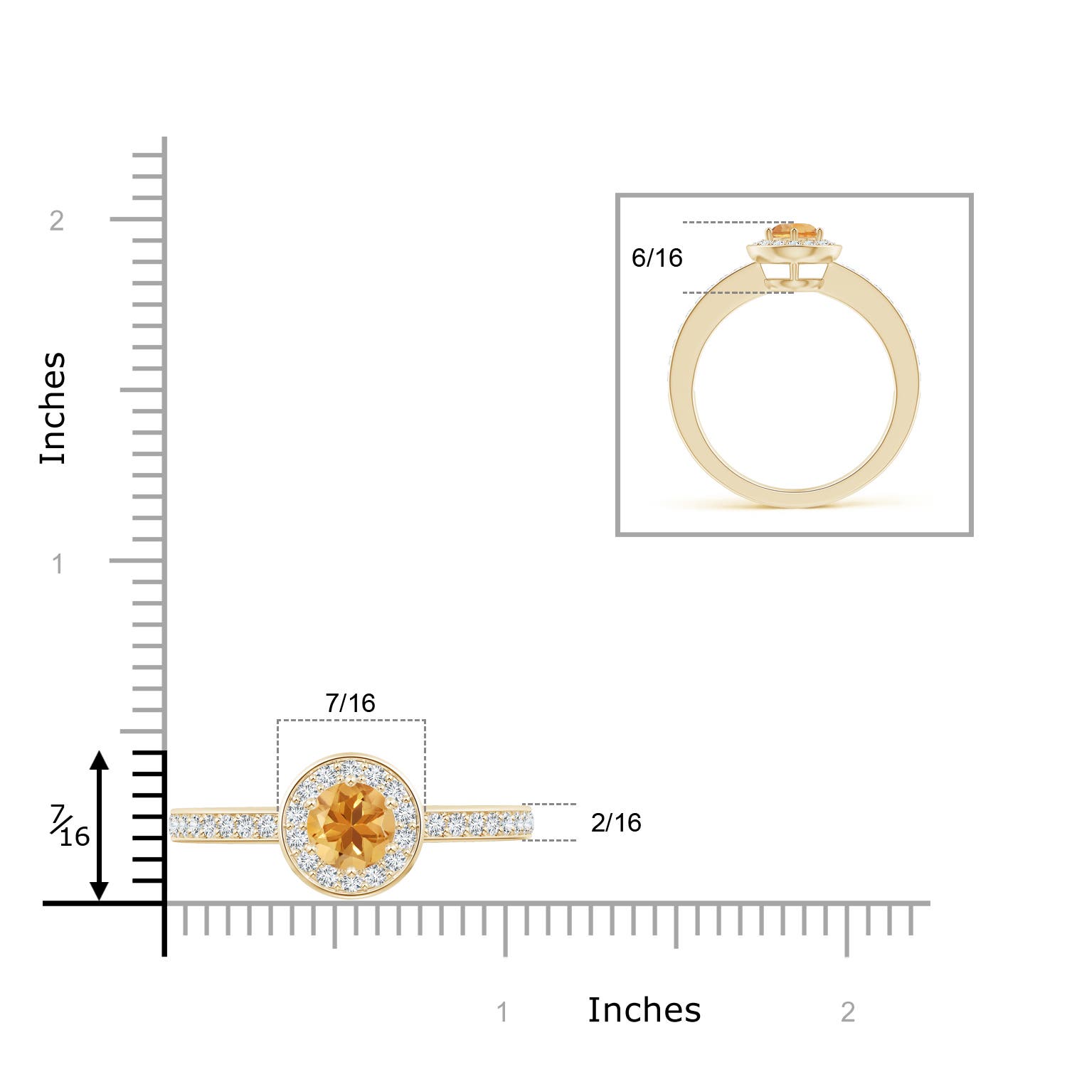 A - Citrine / 1.06 CT / 14 KT Yellow Gold