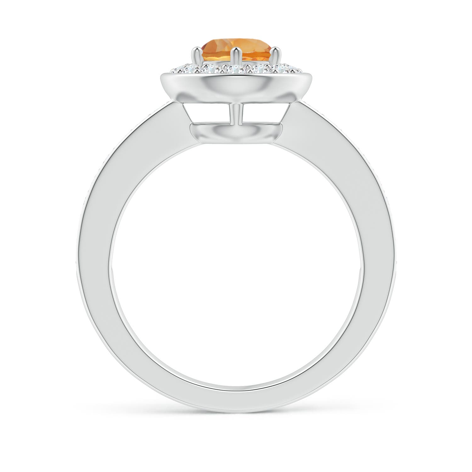 AA - Citrine / 1.06 CT / 14 KT White Gold