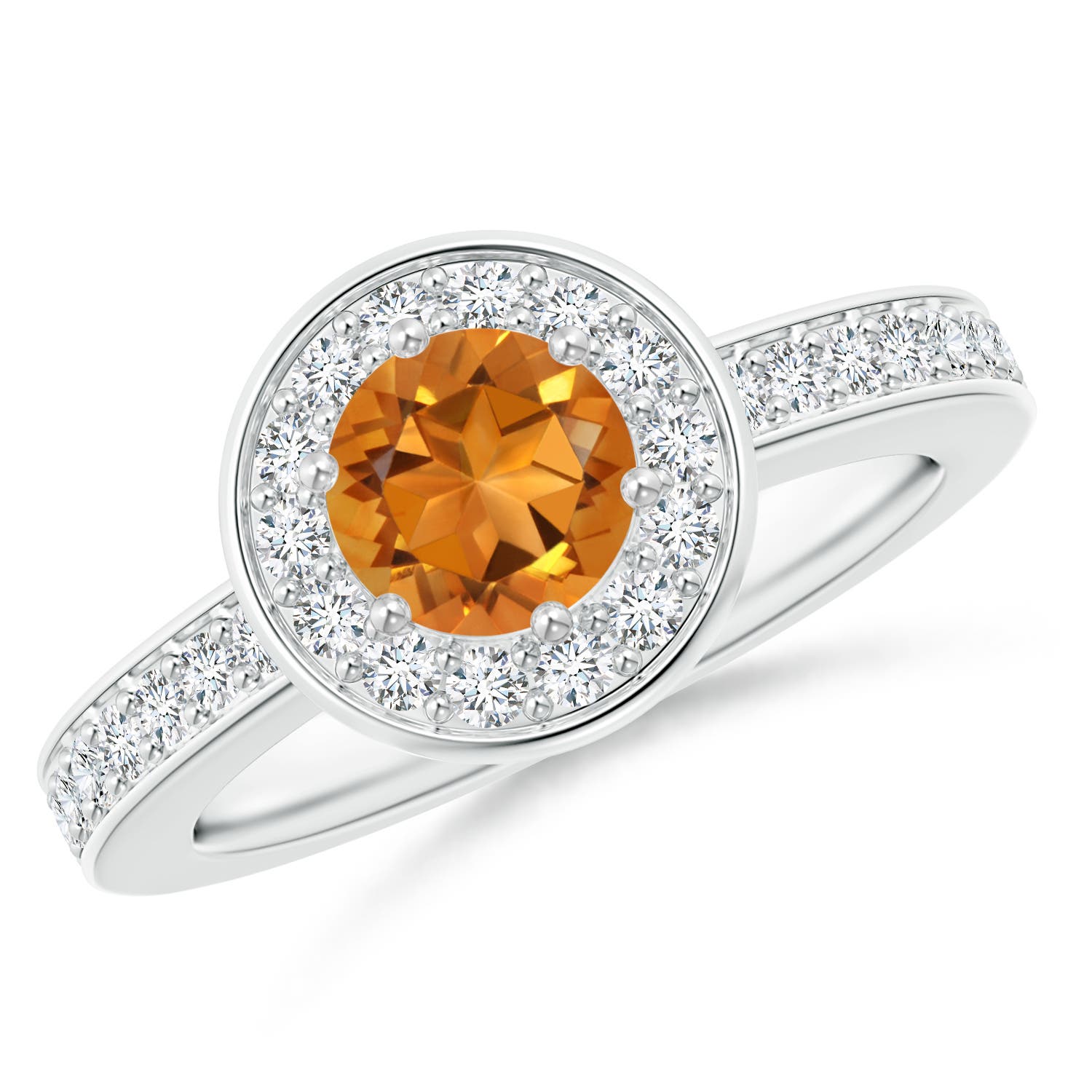 AAA - Citrine / 1.06 CT / 14 KT White Gold