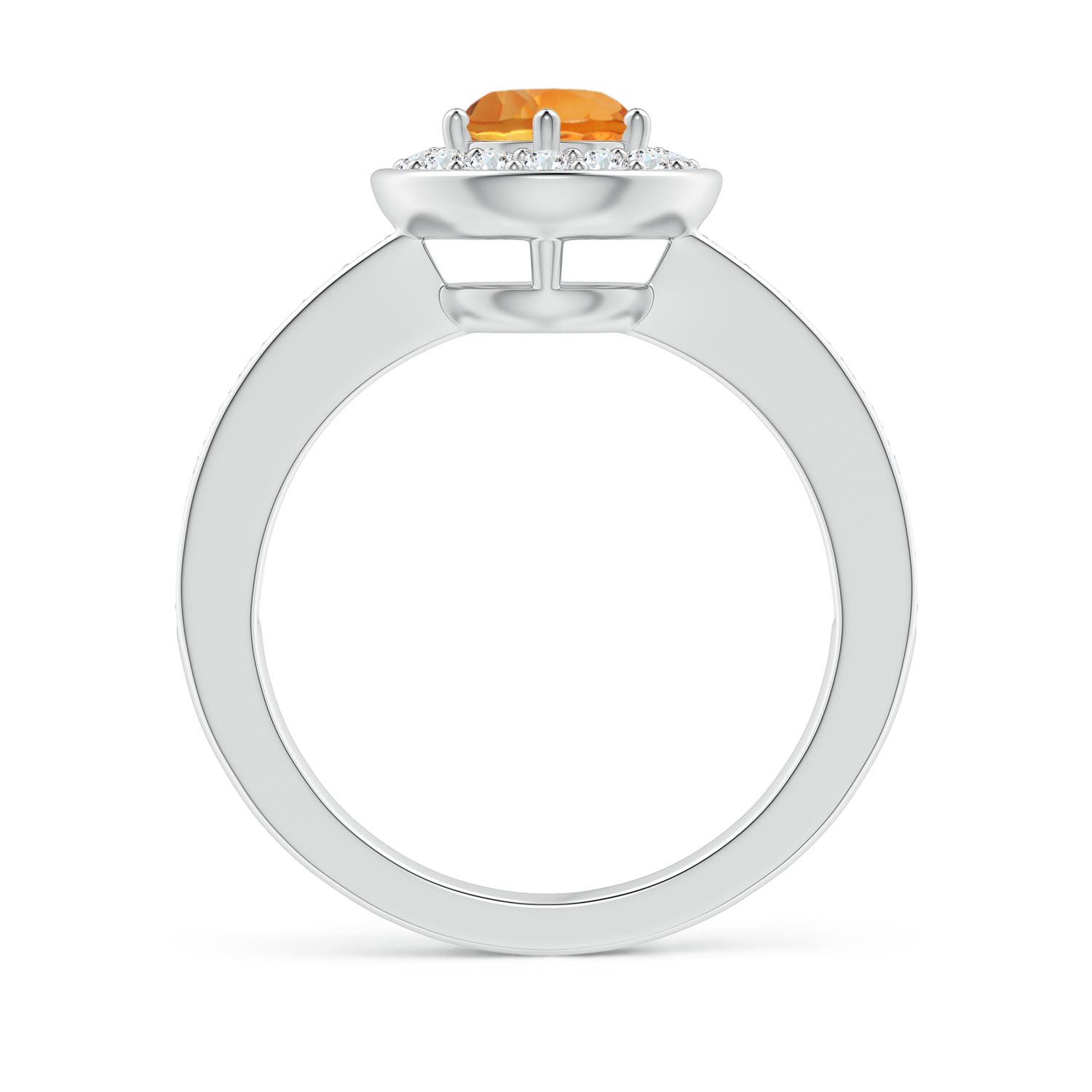 AAA - Citrine / 1.06 CT / 14 KT White Gold