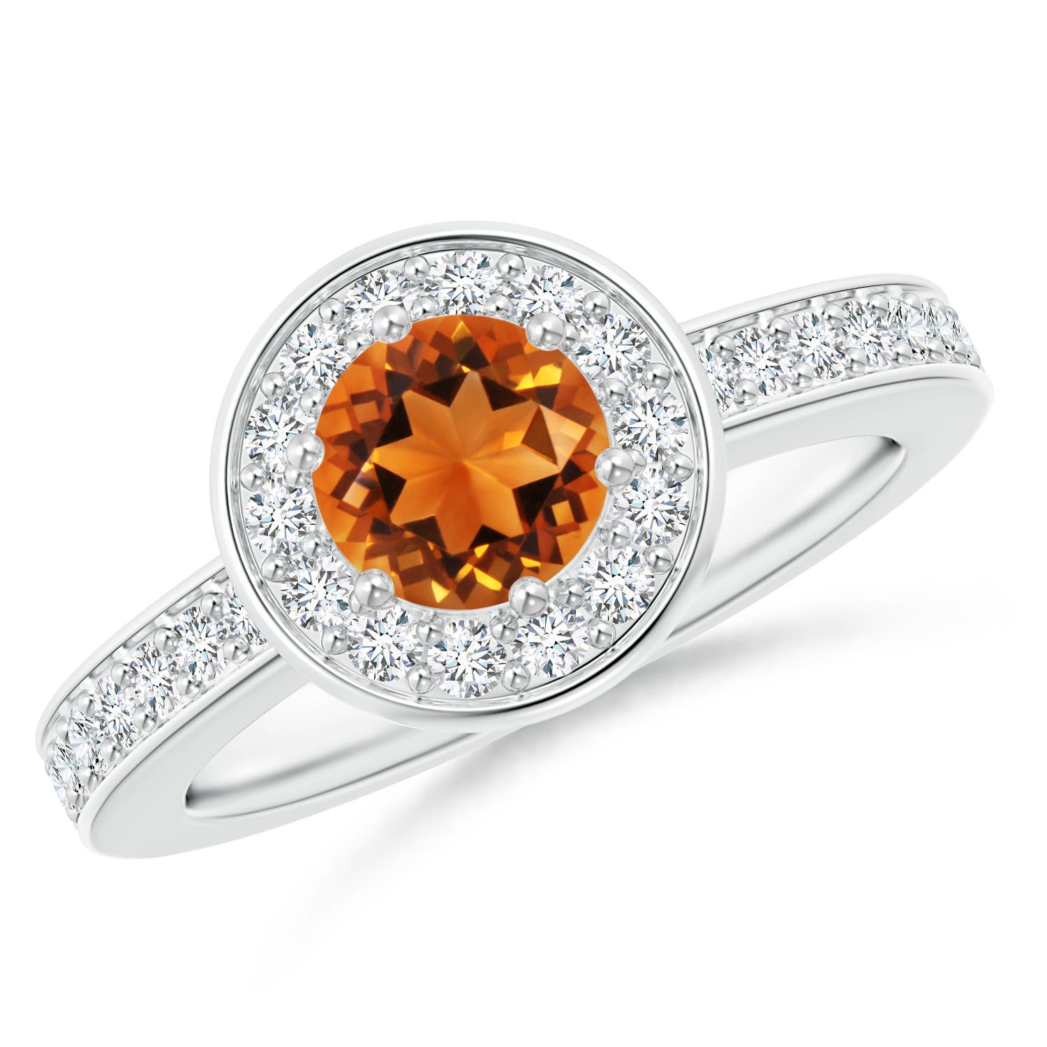 AAAA - Citrine / 1.06 CT / 14 KT White Gold