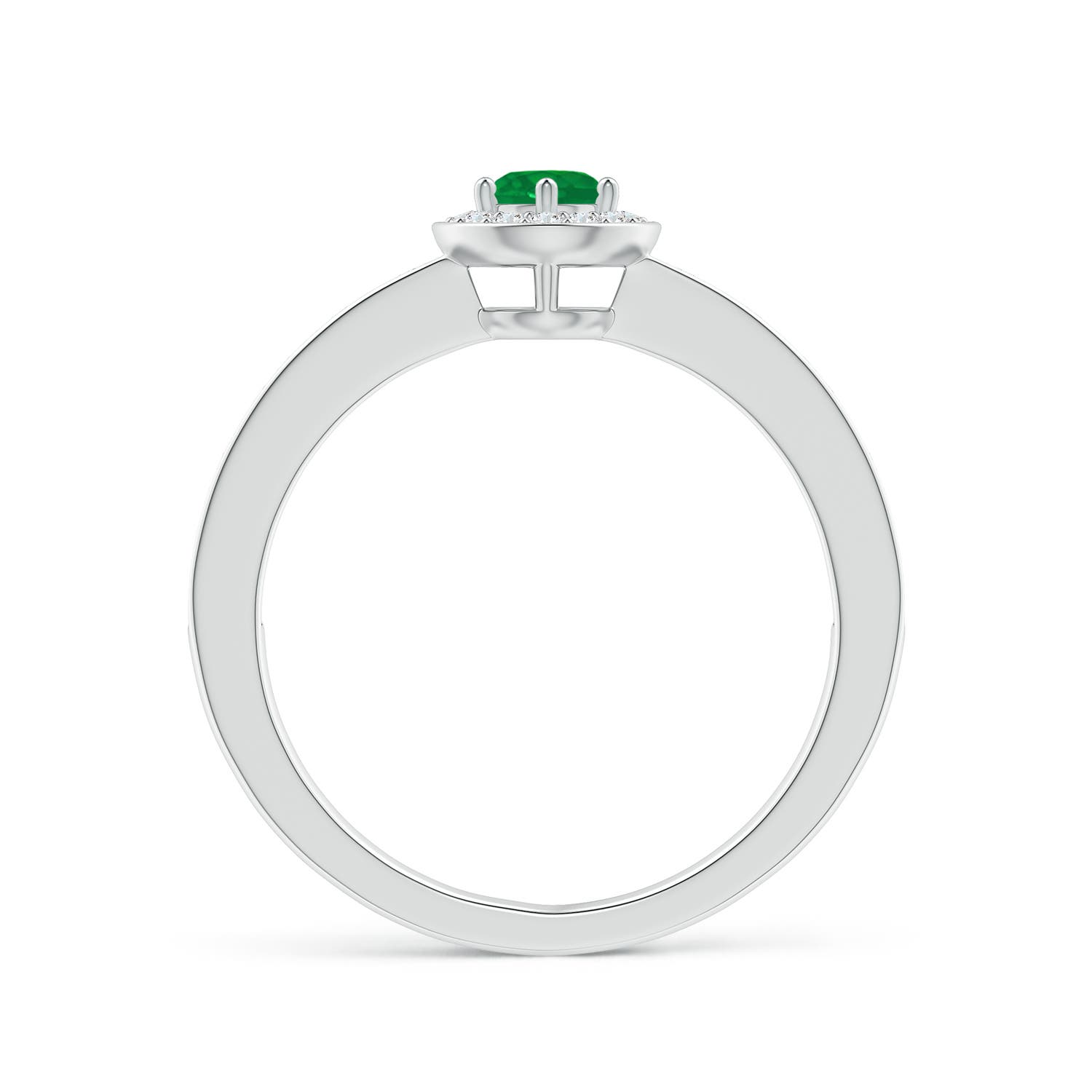 AA - Emerald / 0.4 CT / 14 KT White Gold