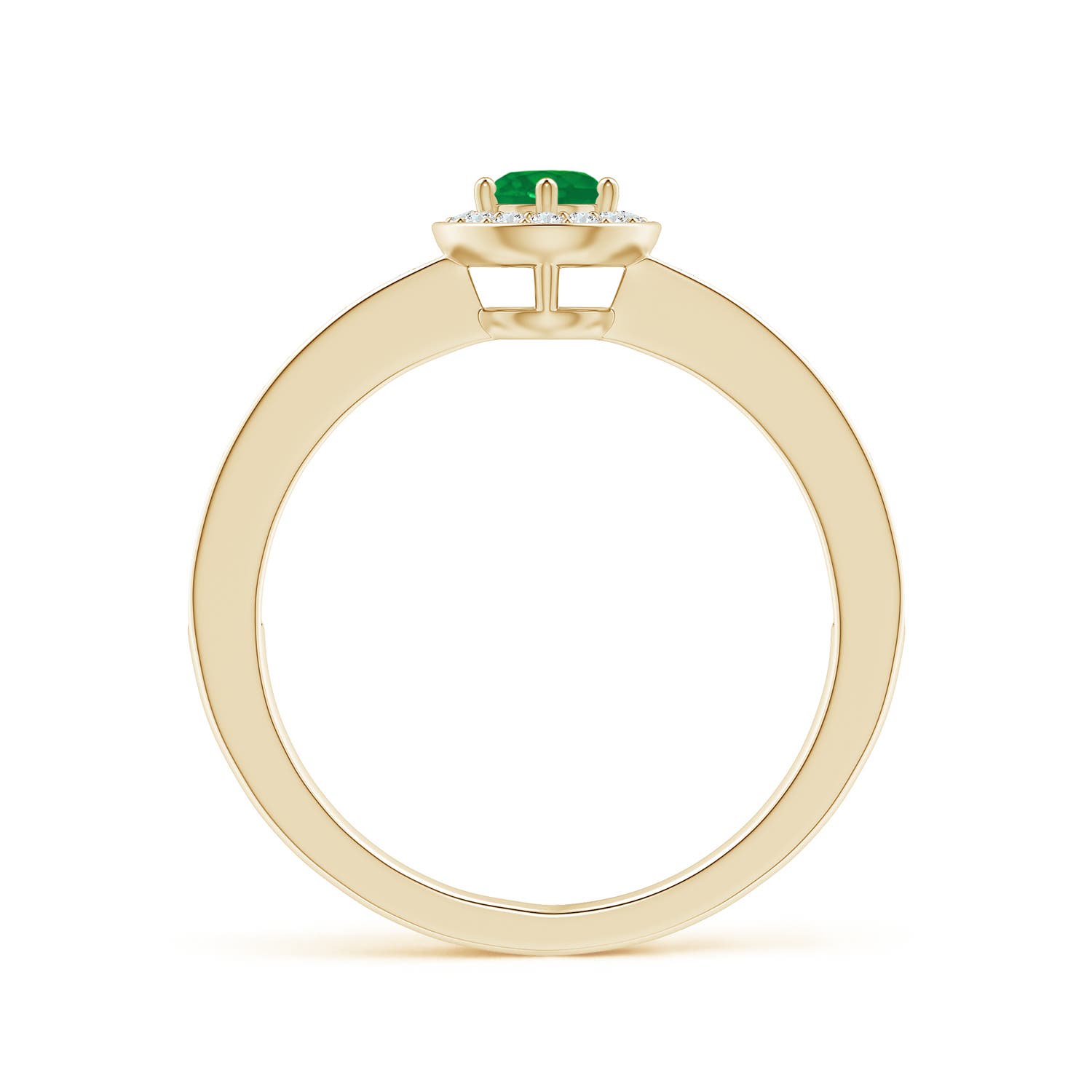 AA - Emerald / 0.4 CT / 14 KT Yellow Gold