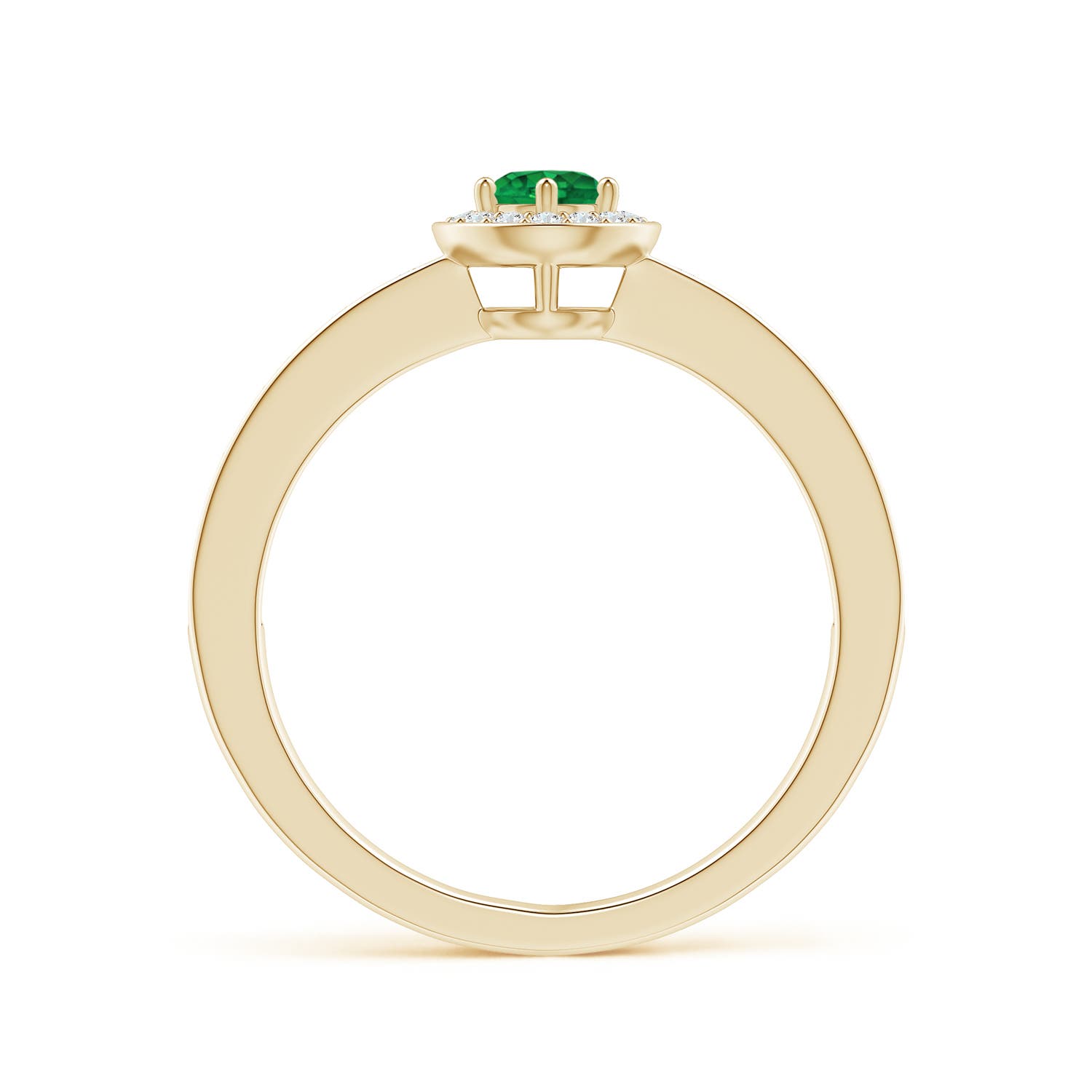 AAA - Emerald / 0.4 CT / 14 KT Yellow Gold