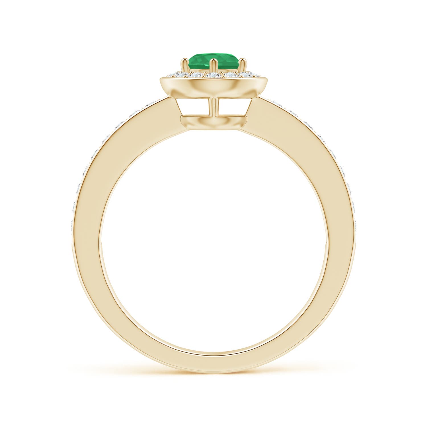 A - Emerald / 0.7 CT / 14 KT Yellow Gold