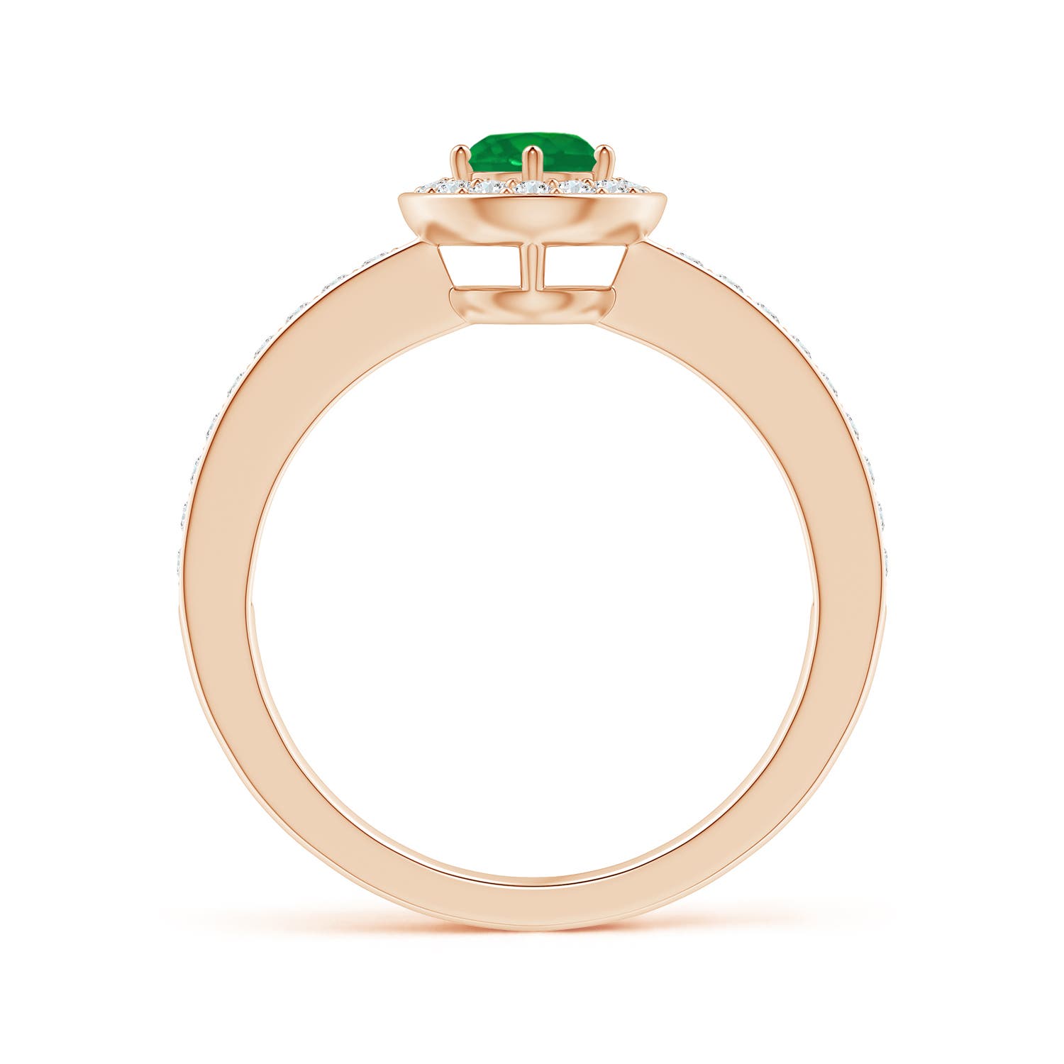 AA - Emerald / 0.7 CT / 14 KT Rose Gold