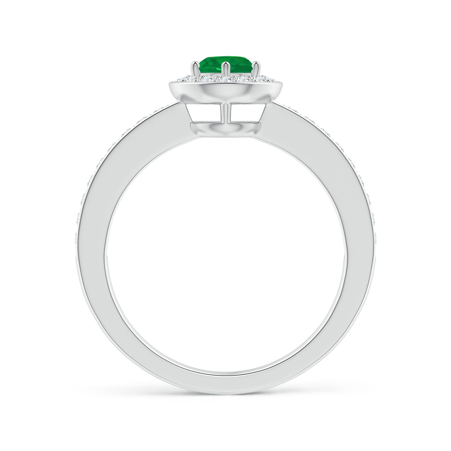 AA - Emerald / 0.7 CT / 14 KT White Gold