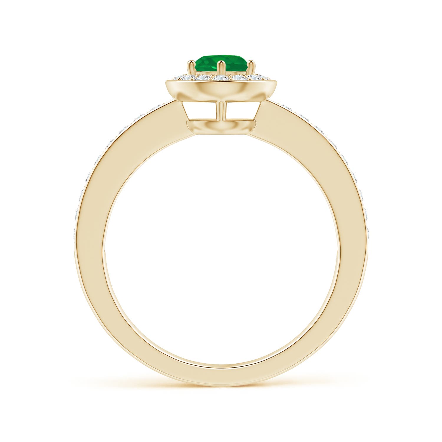 AA - Emerald / 0.7 CT / 14 KT Yellow Gold