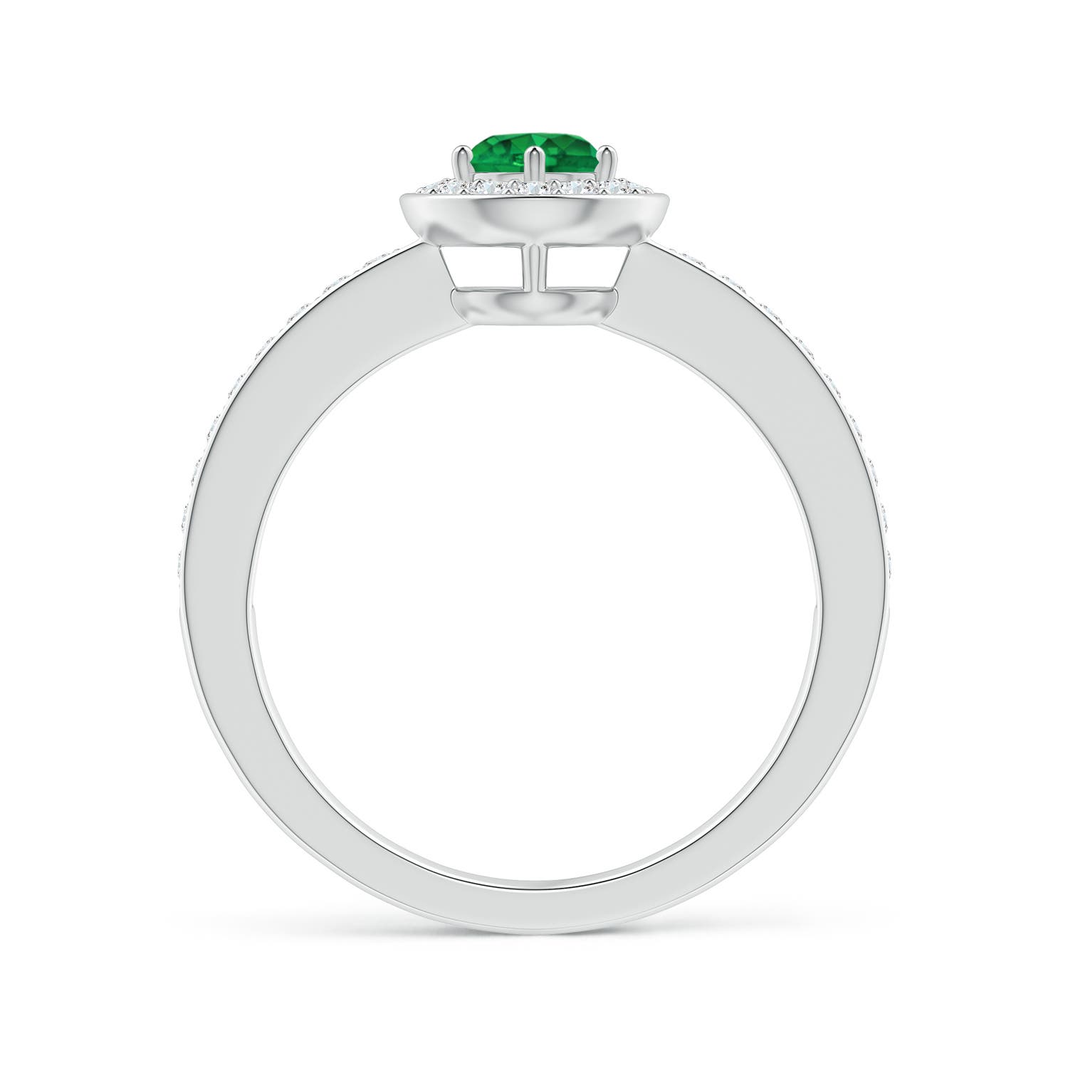 AAA - Emerald / 0.7 CT / 14 KT White Gold