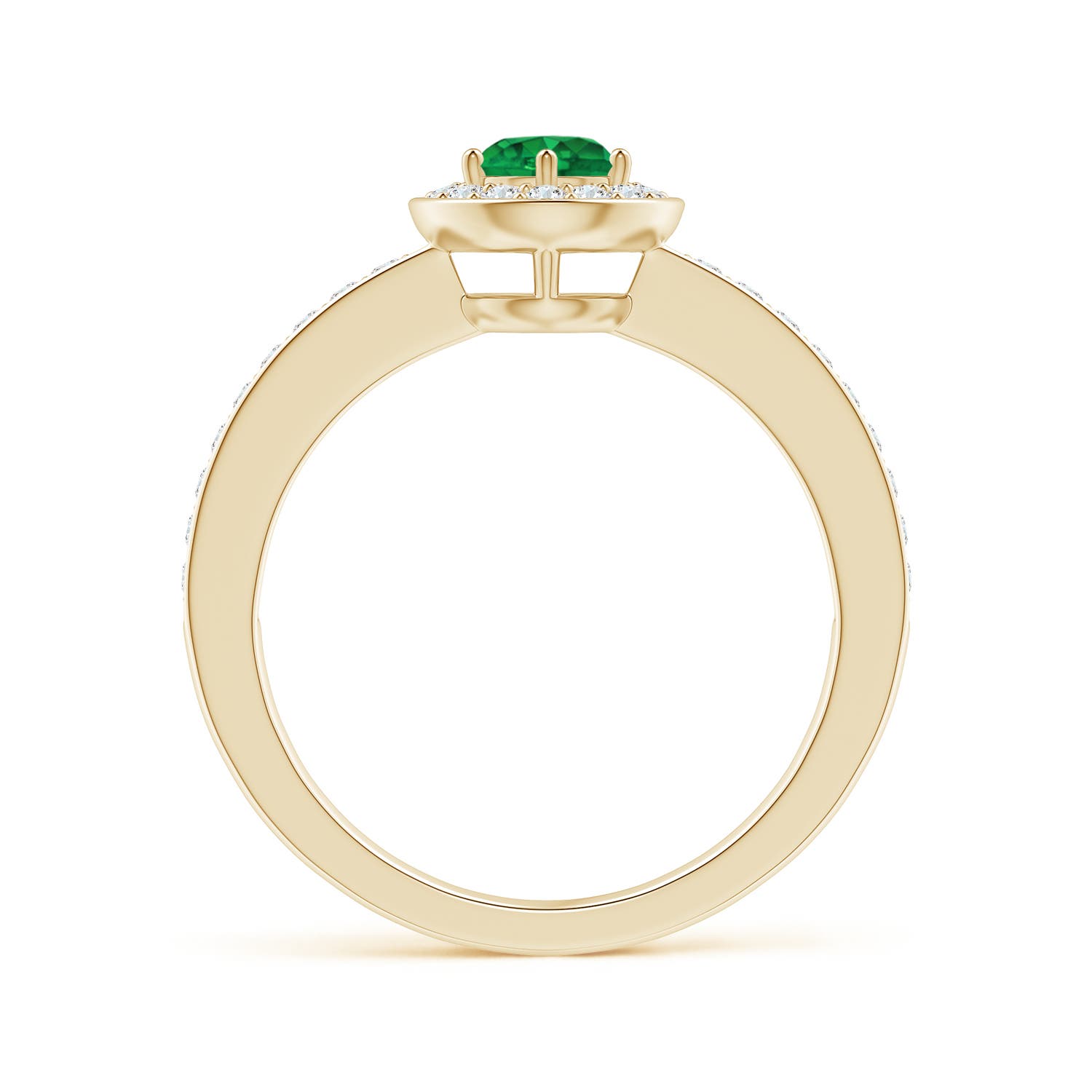 AAA - Emerald / 0.7 CT / 14 KT Yellow Gold