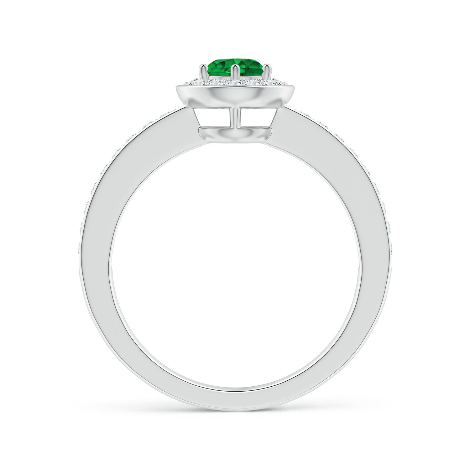 AAAA - Emerald / 0.7 CT / 14 KT White Gold