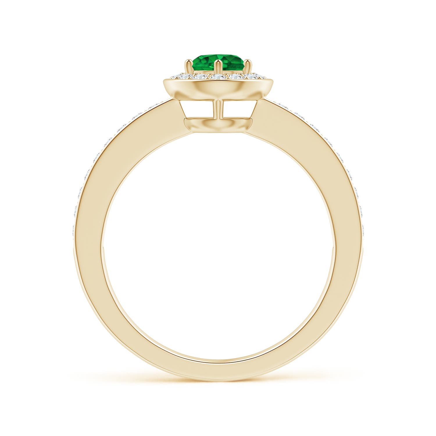 AAAA - Emerald / 0.7 CT / 14 KT Yellow Gold