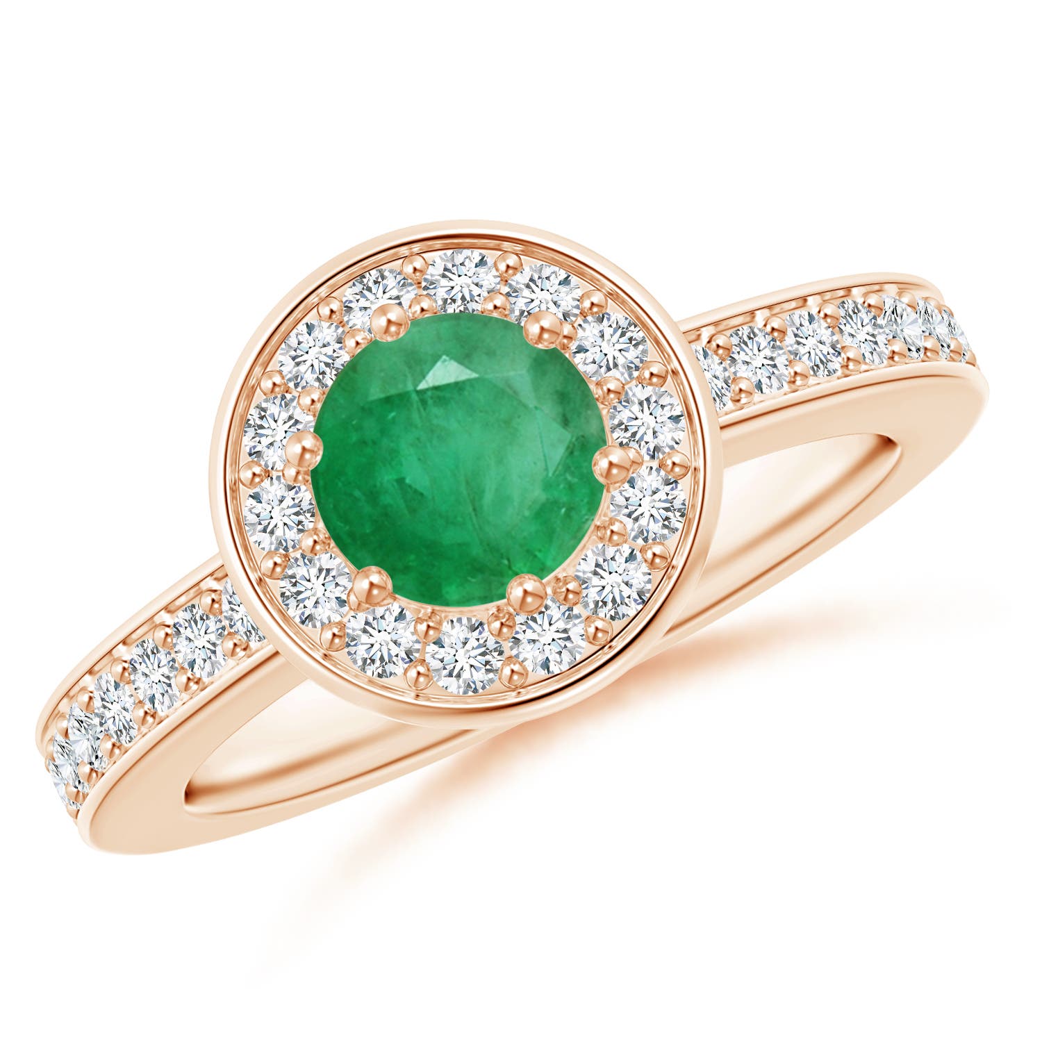 A - Emerald / 1.11 CT / 14 KT Rose Gold