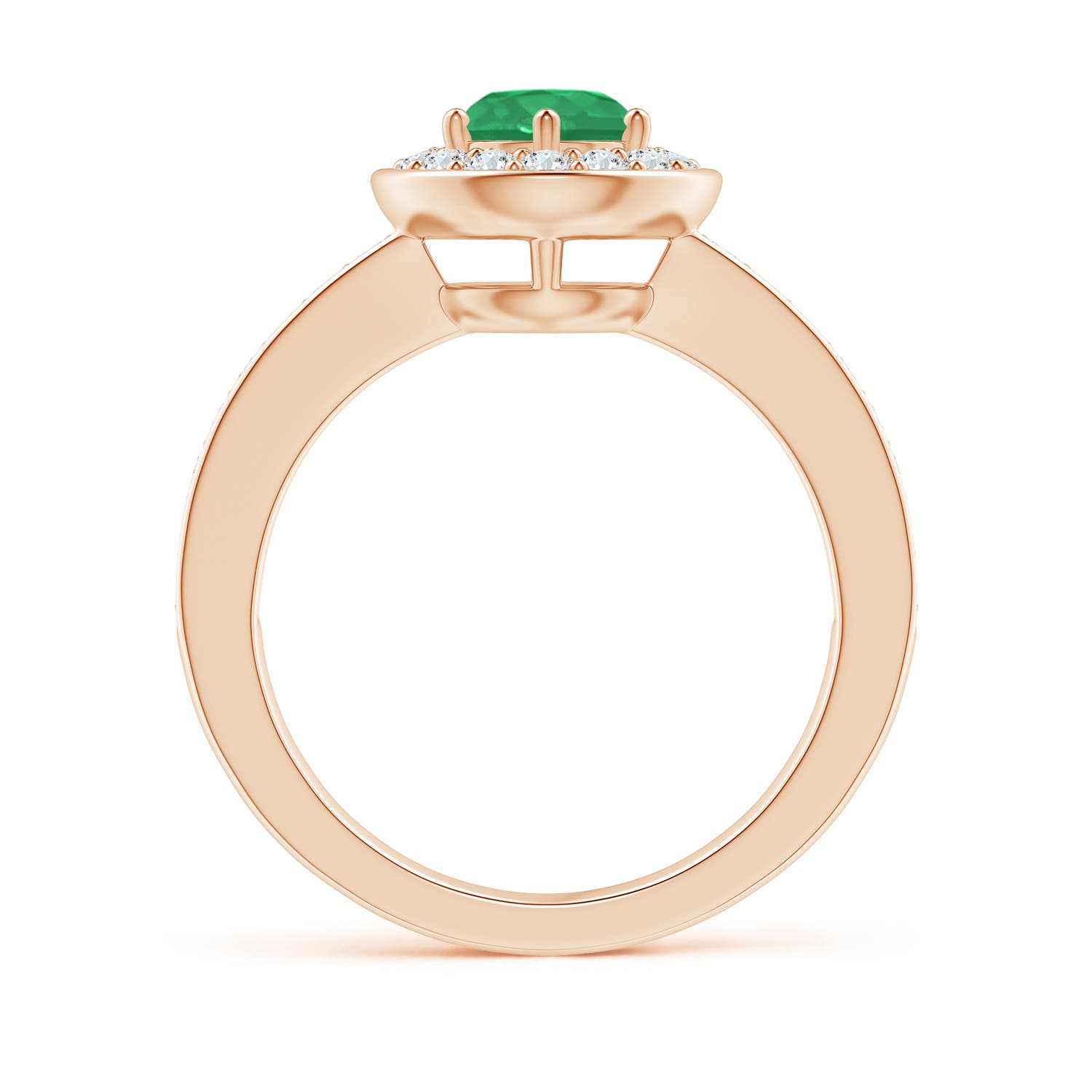 A - Emerald / 1.11 CT / 14 KT Rose Gold