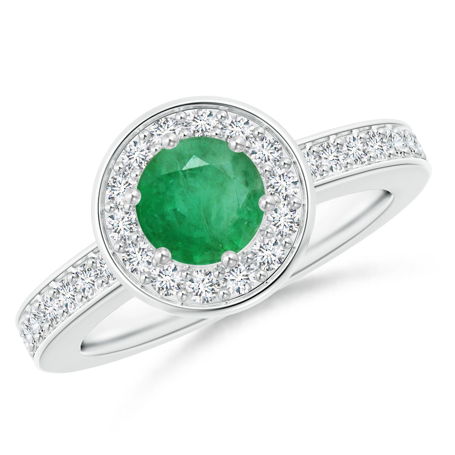 A - Emerald / 1.11 CT / 14 KT White Gold